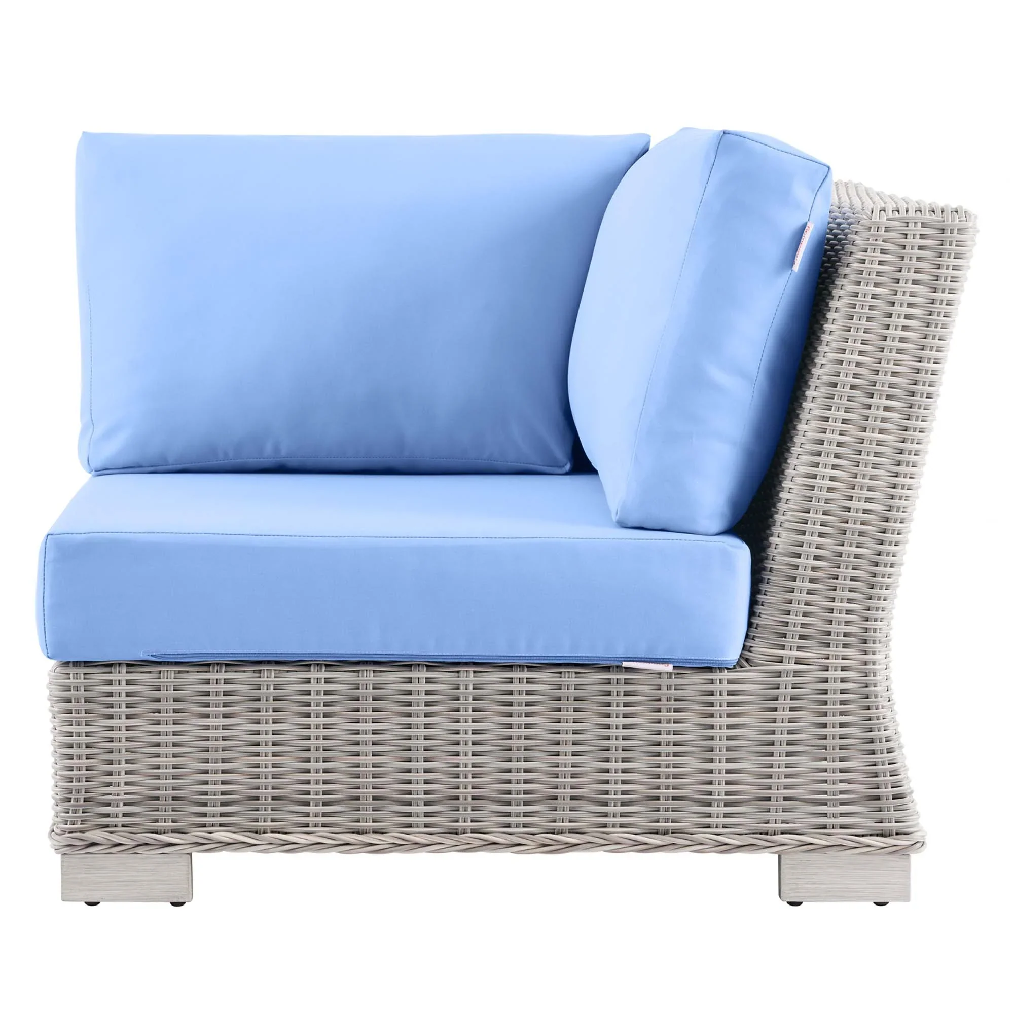 Conway Outdoor Patio Wicker Rattan Corner Chair - Image 13