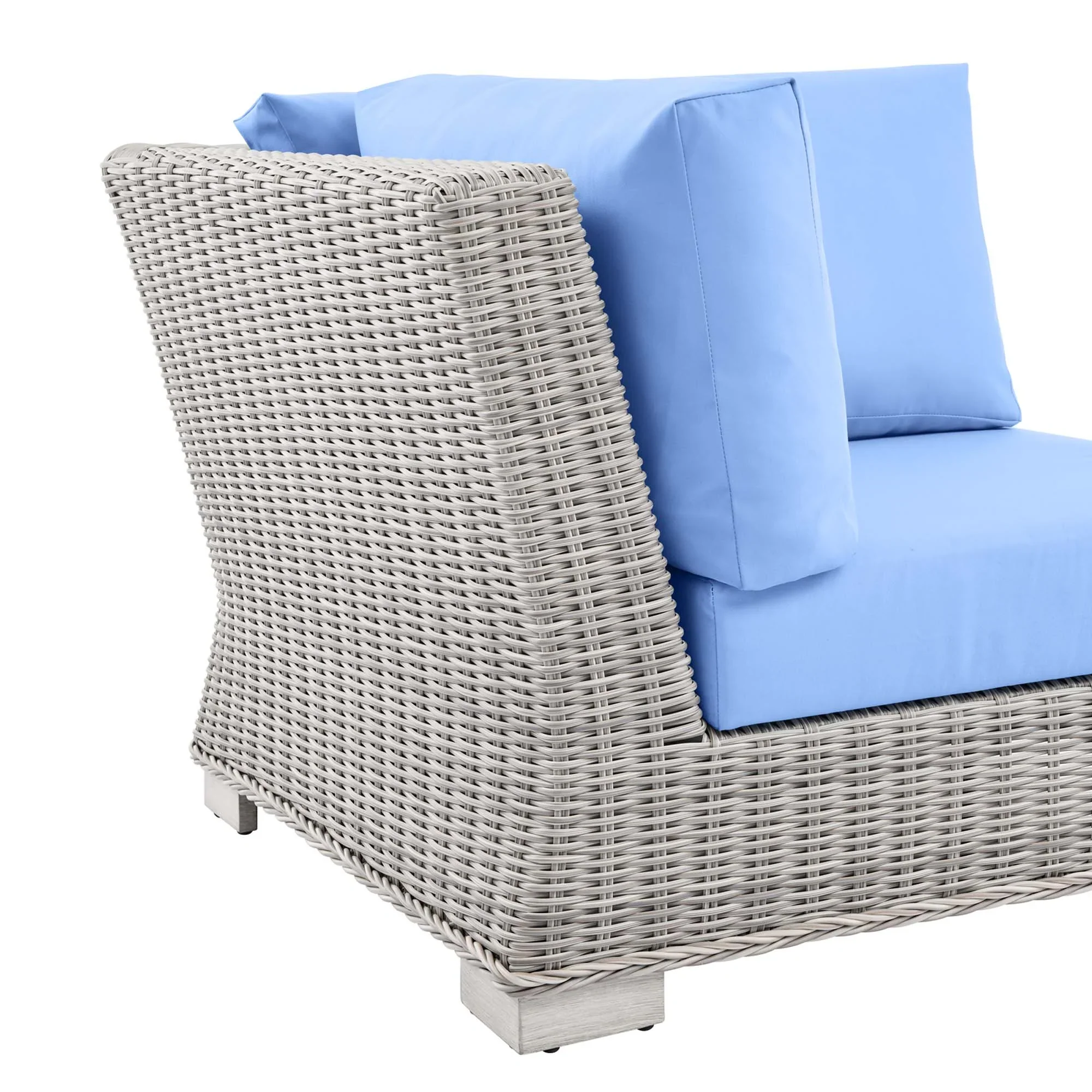 Conway Outdoor Patio Wicker Rattan Corner Chair - Image 14