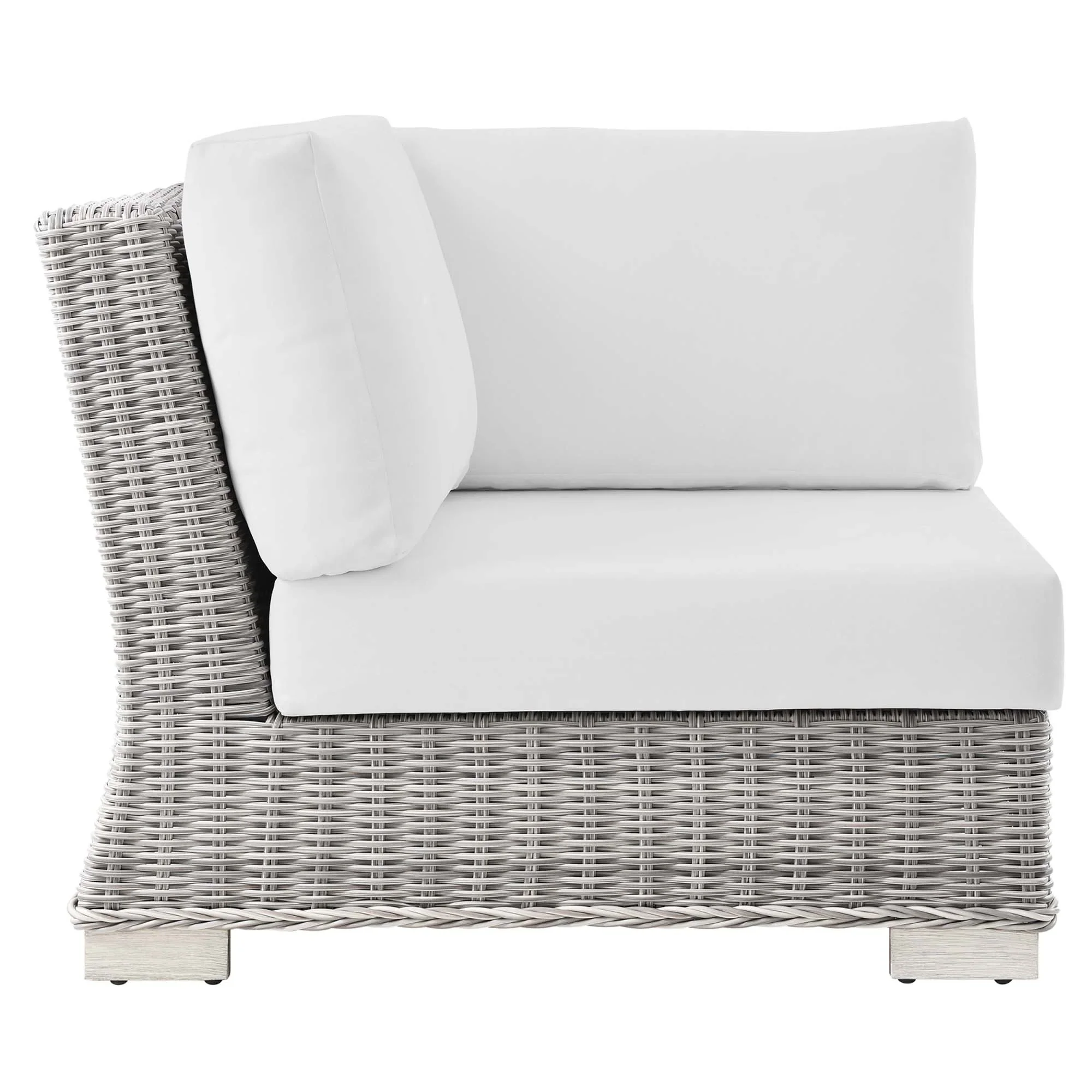 Conway Outdoor Patio Wicker Rattan Corner Chair - Image 29