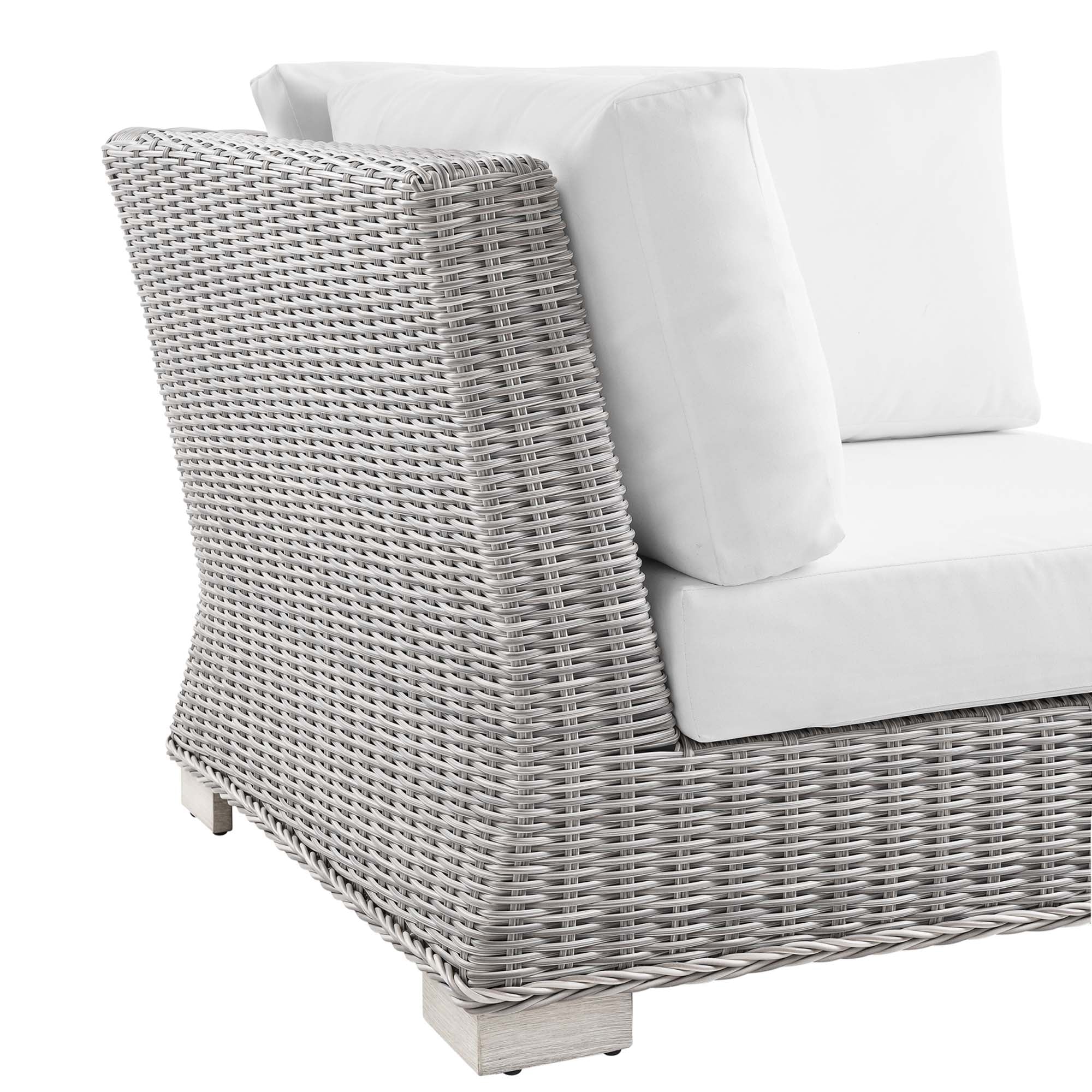 Conway Outdoor Patio Wicker Rattan Corner Chair - Image 30