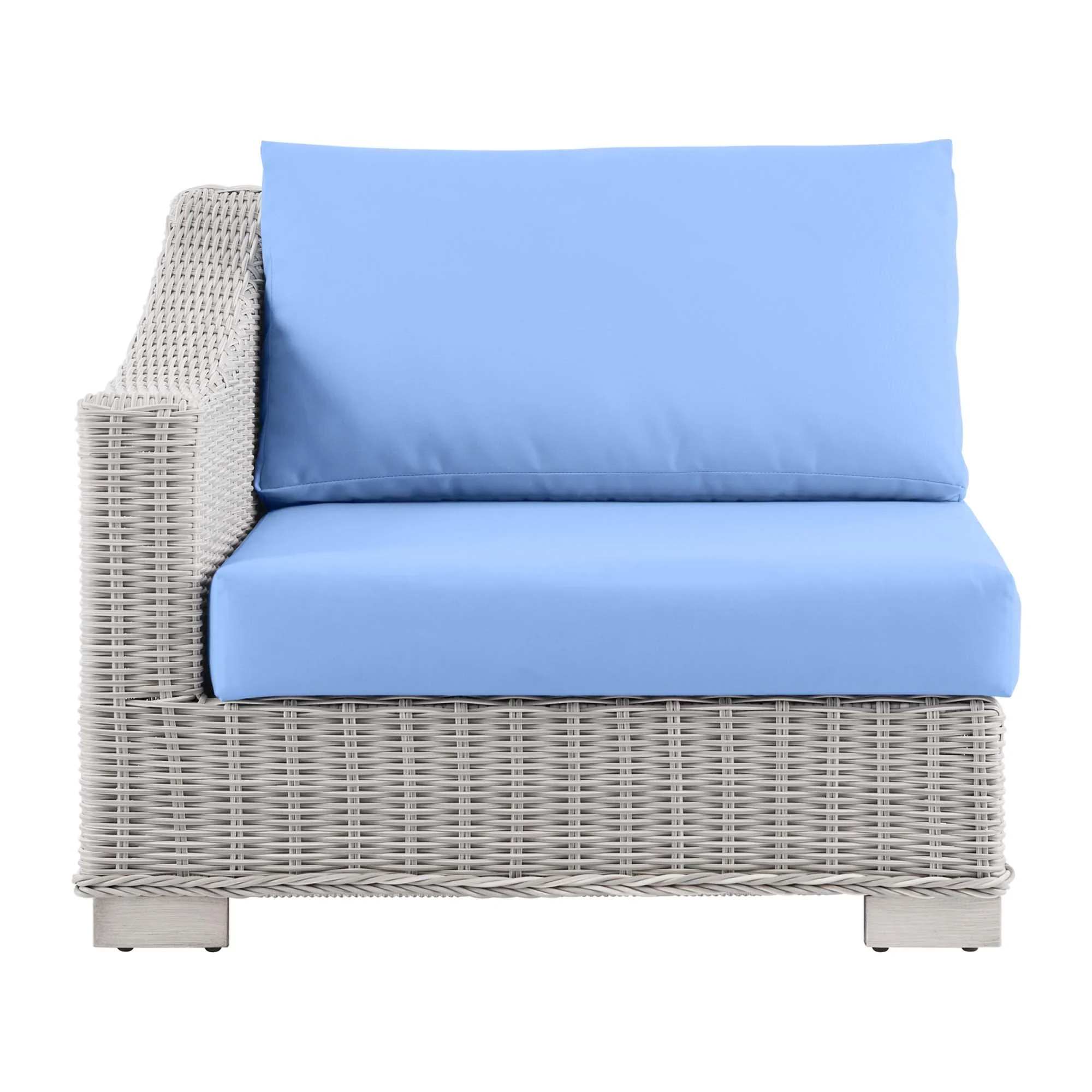 Conway Outdoor Patio Wicker Rattan Left-Arm Chair - Image 11