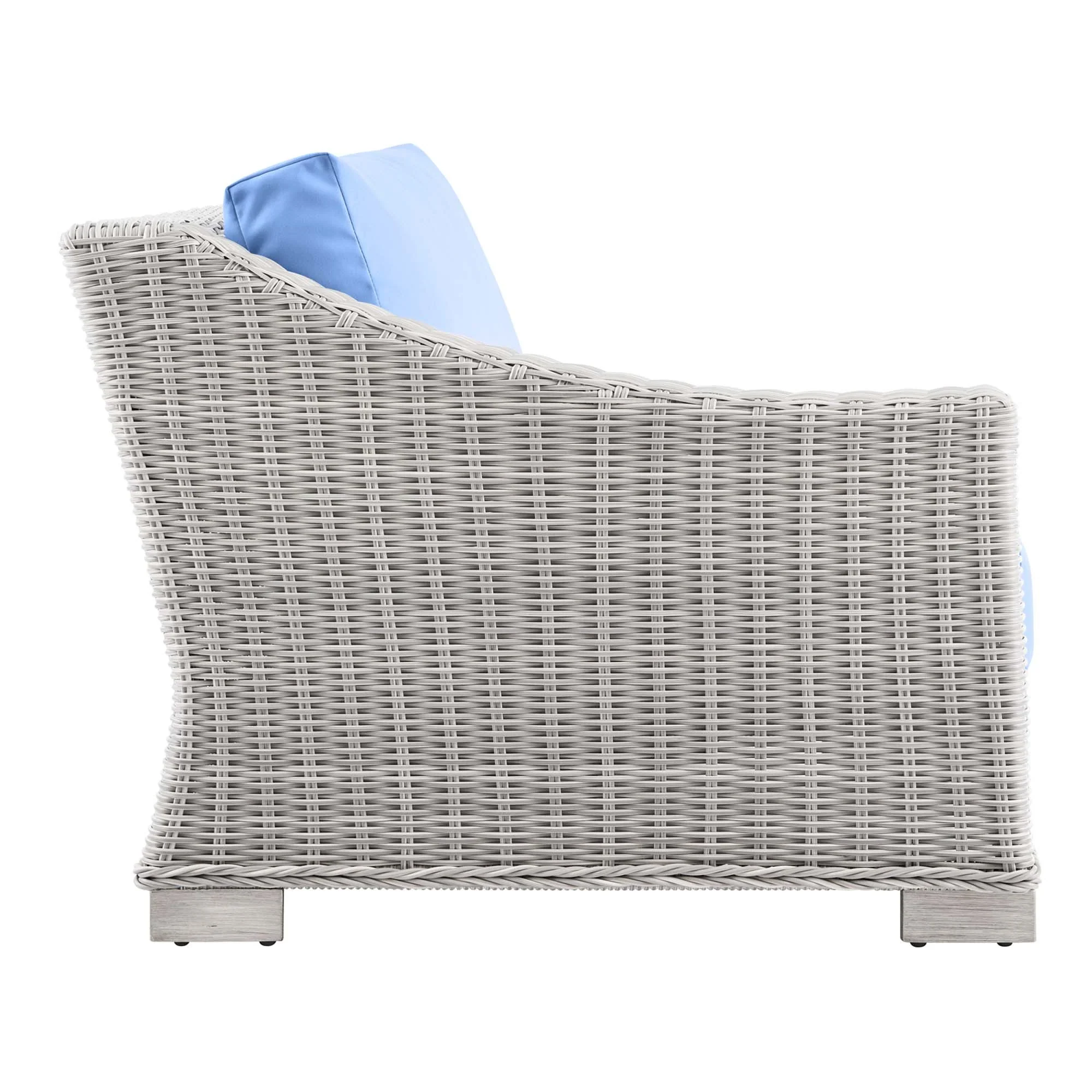 Conway Outdoor Patio Wicker Rattan Left-Arm Chair - Image 12