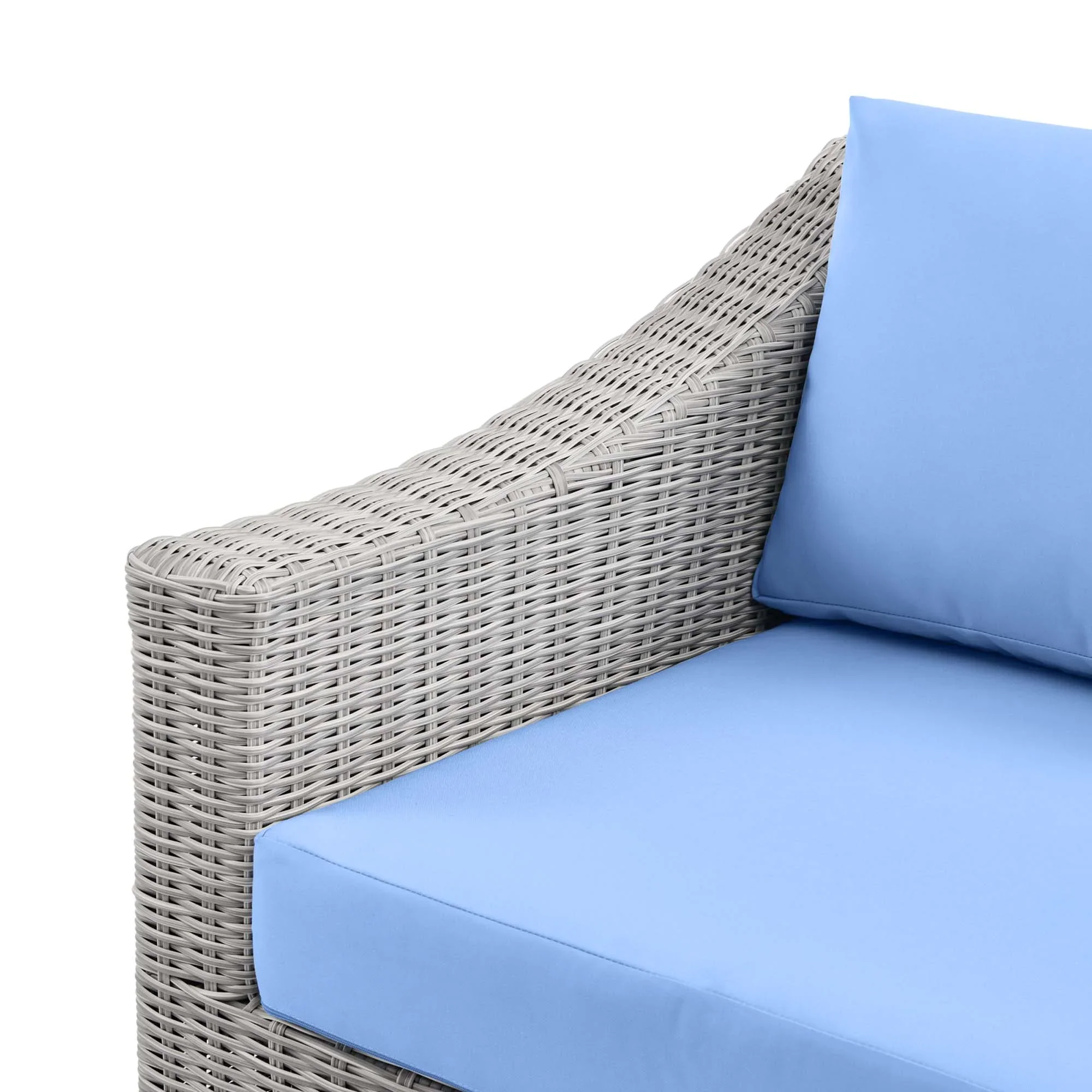 Conway Outdoor Patio Wicker Rattan Left-Arm Chair - Image 14
