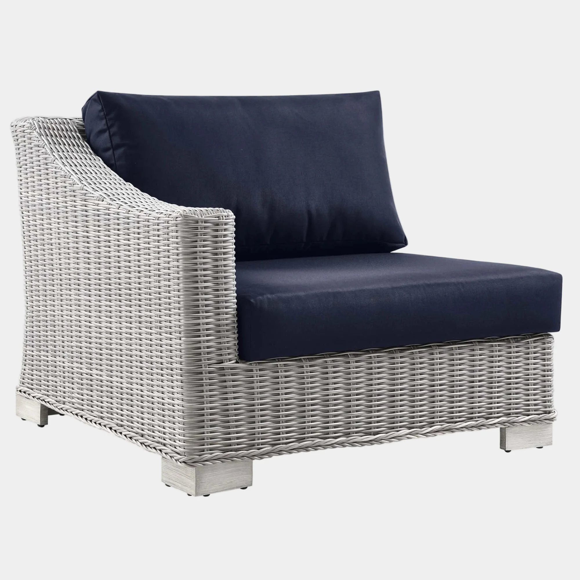 Conway Outdoor Patio Wicker Rattan Left-Arm Chair - Image 17