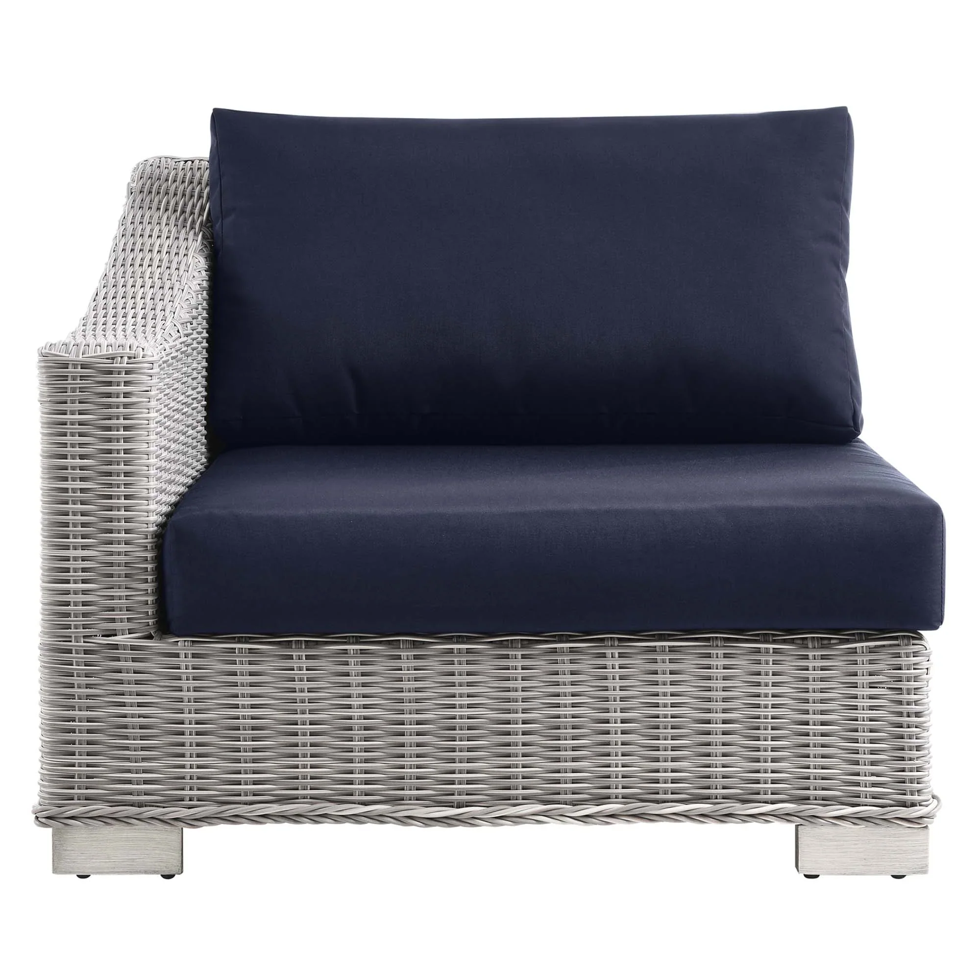 Conway Outdoor Patio Wicker Rattan Left-Arm Chair - Image 19