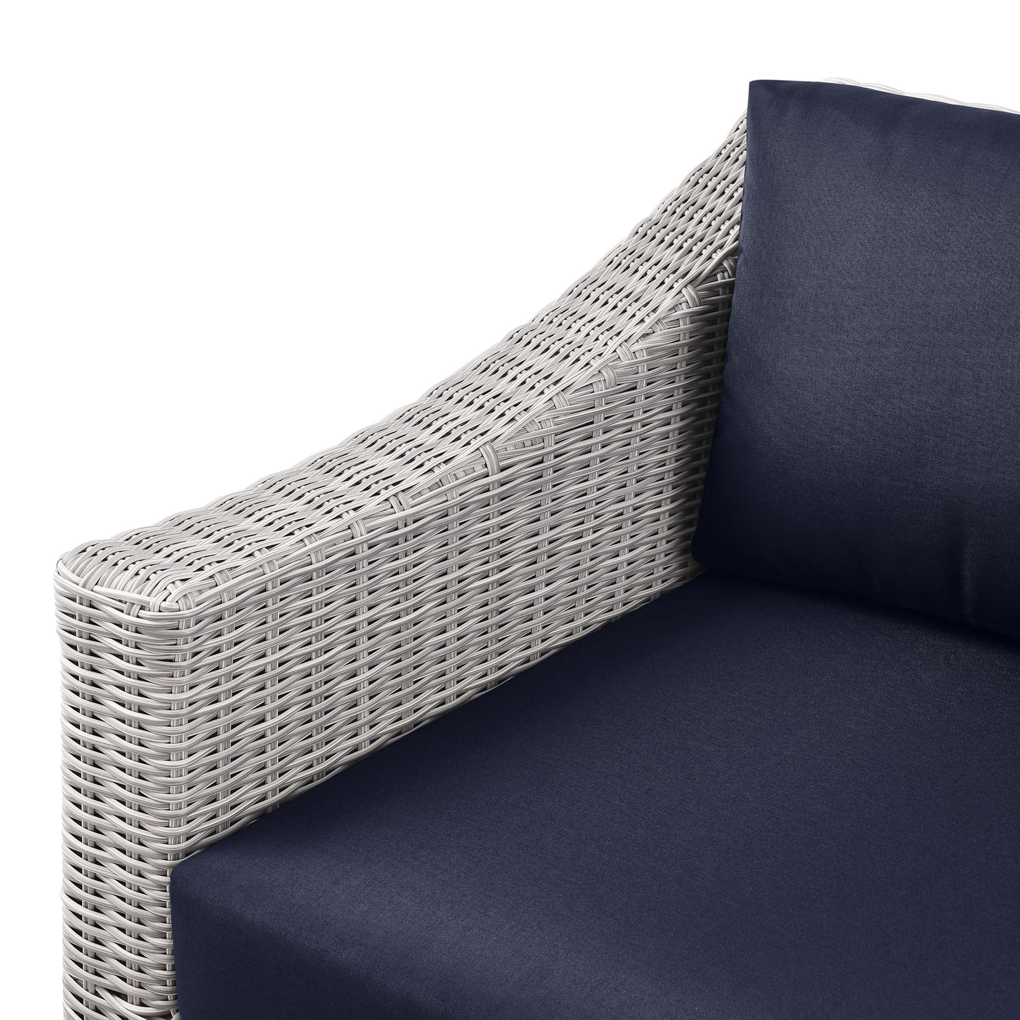Conway Outdoor Patio Wicker Rattan Left-Arm Chair - Image 22