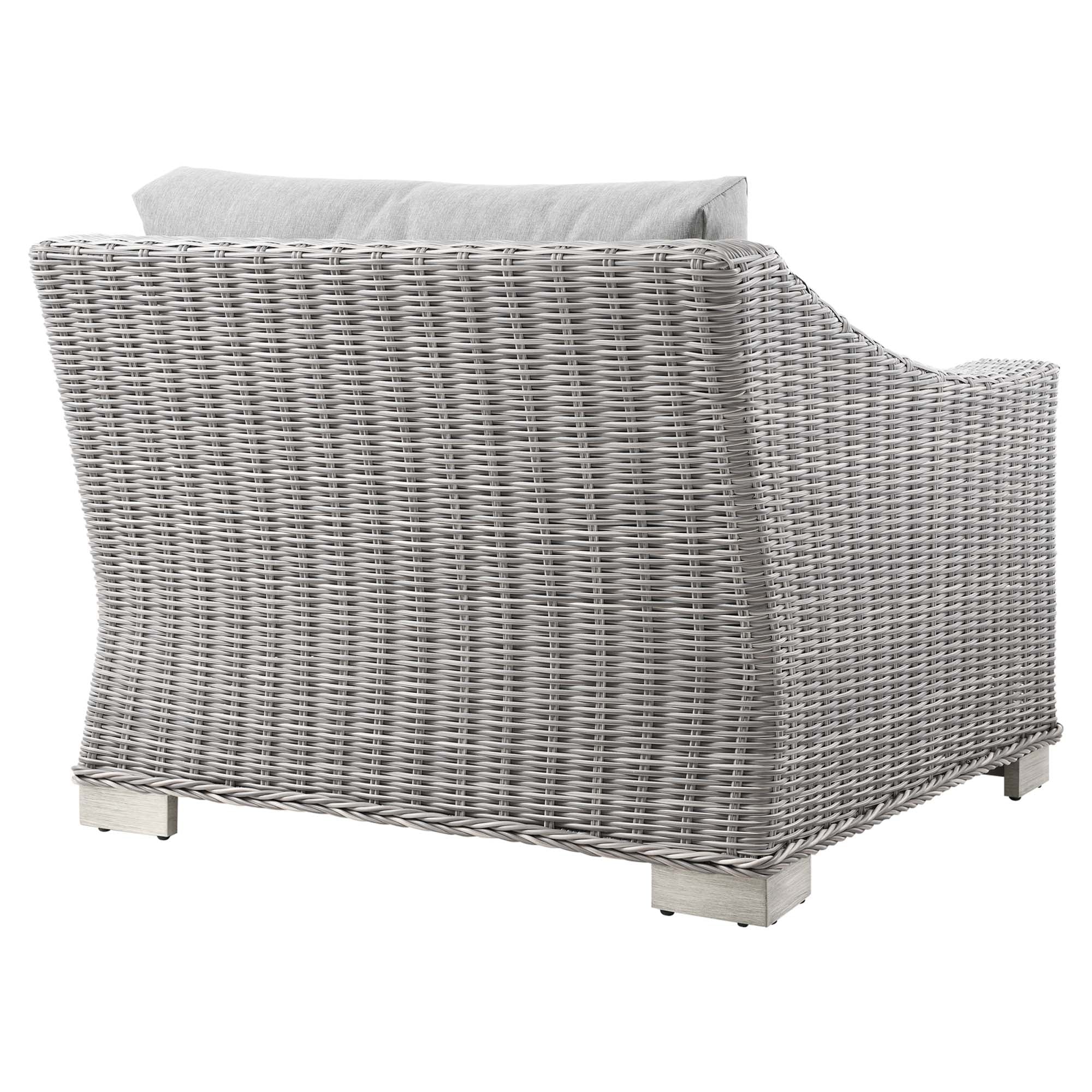 Conway Outdoor Patio Wicker Rattan Left-Arm Chair - Image 5