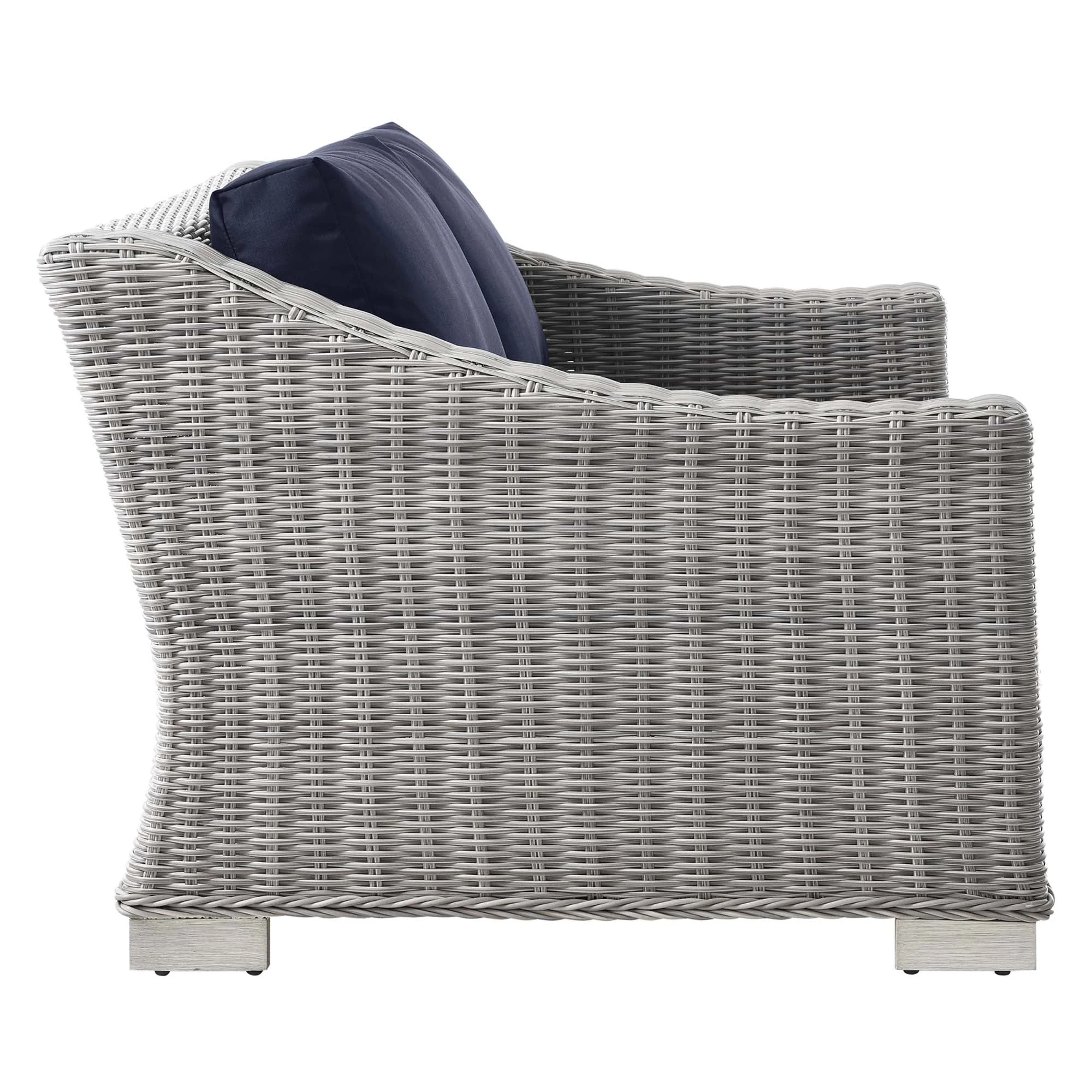 Conway Outdoor Patio Wicker Rattan Loveseat - Image 13