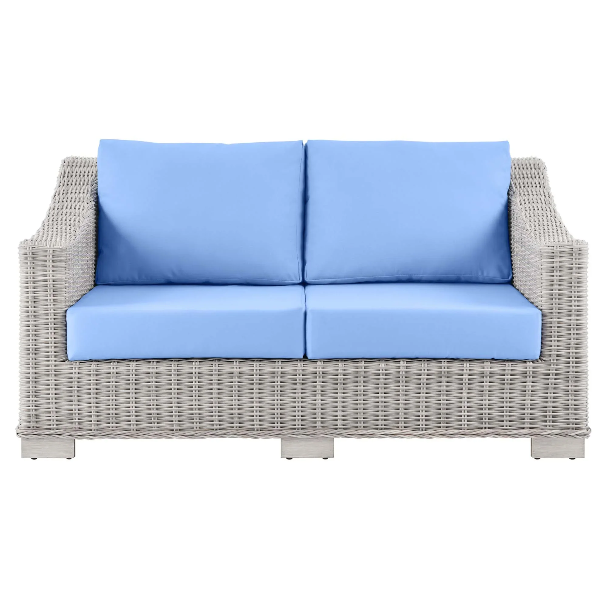 Conway Outdoor Patio Wicker Rattan Loveseat - Image 19