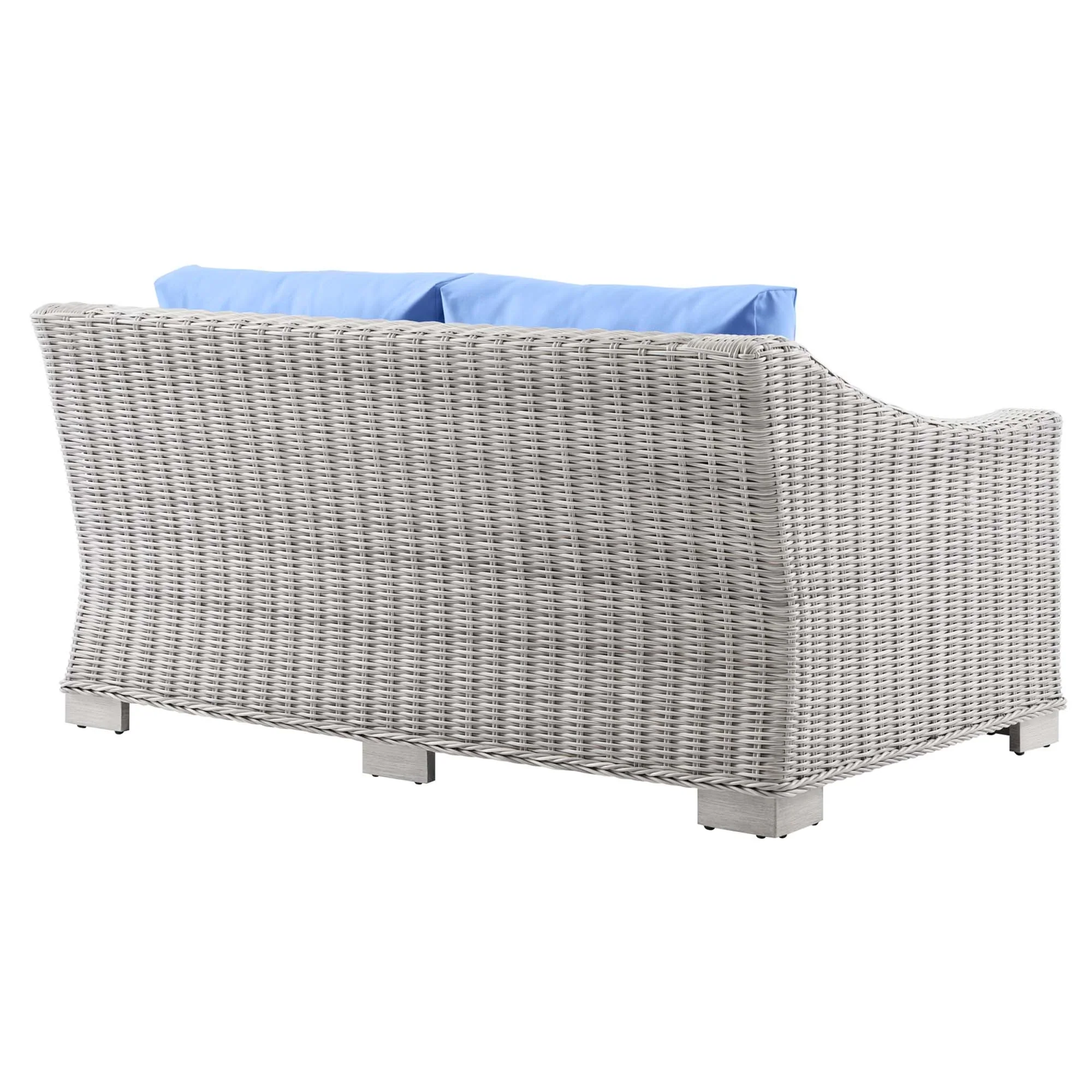 Conway Outdoor Patio Wicker Rattan Loveseat - Image 22