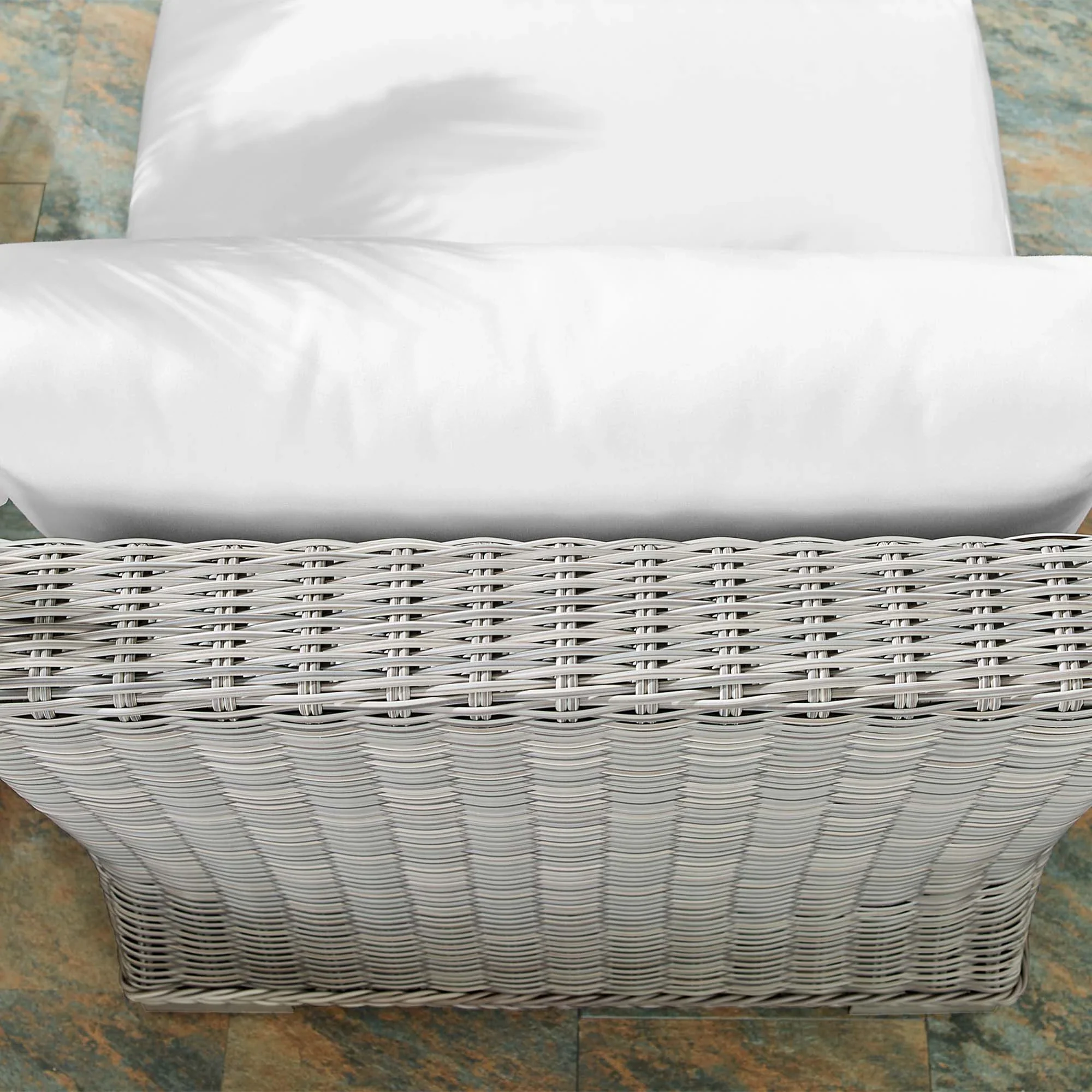 Conway Sunbrella® Outdoor Patio Wicker Rattan Armless Chair - Image 13