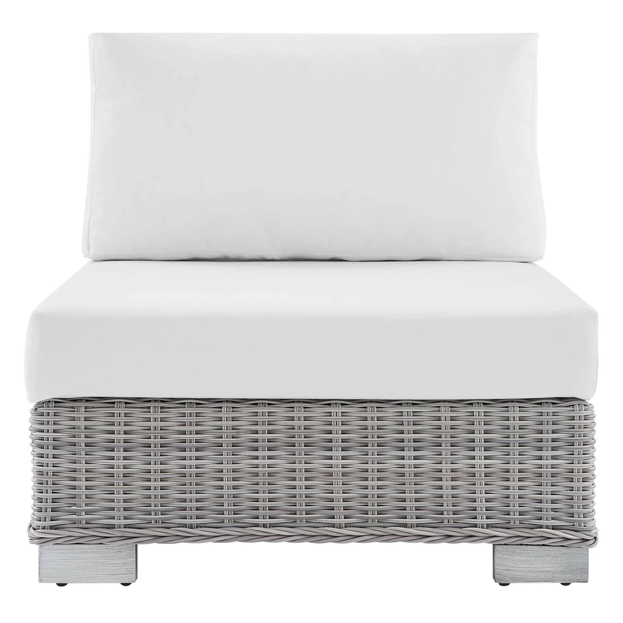Conway Sunbrella® Outdoor Patio Wicker Rattan Armless Chair - Image 16