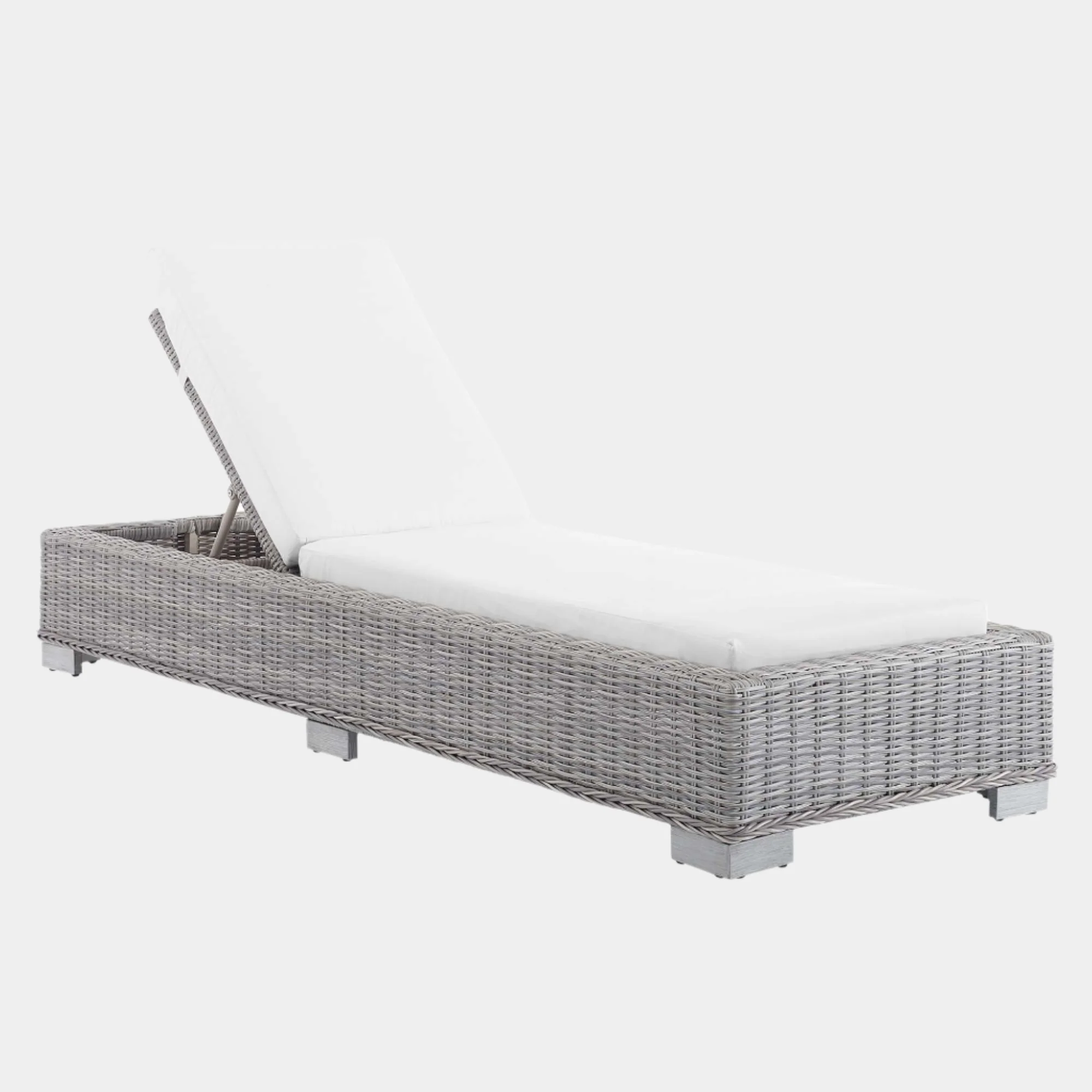 Conway Sunbrella® Outdoor Patio Wicker Rattan Chaise Lounge - Image 11
