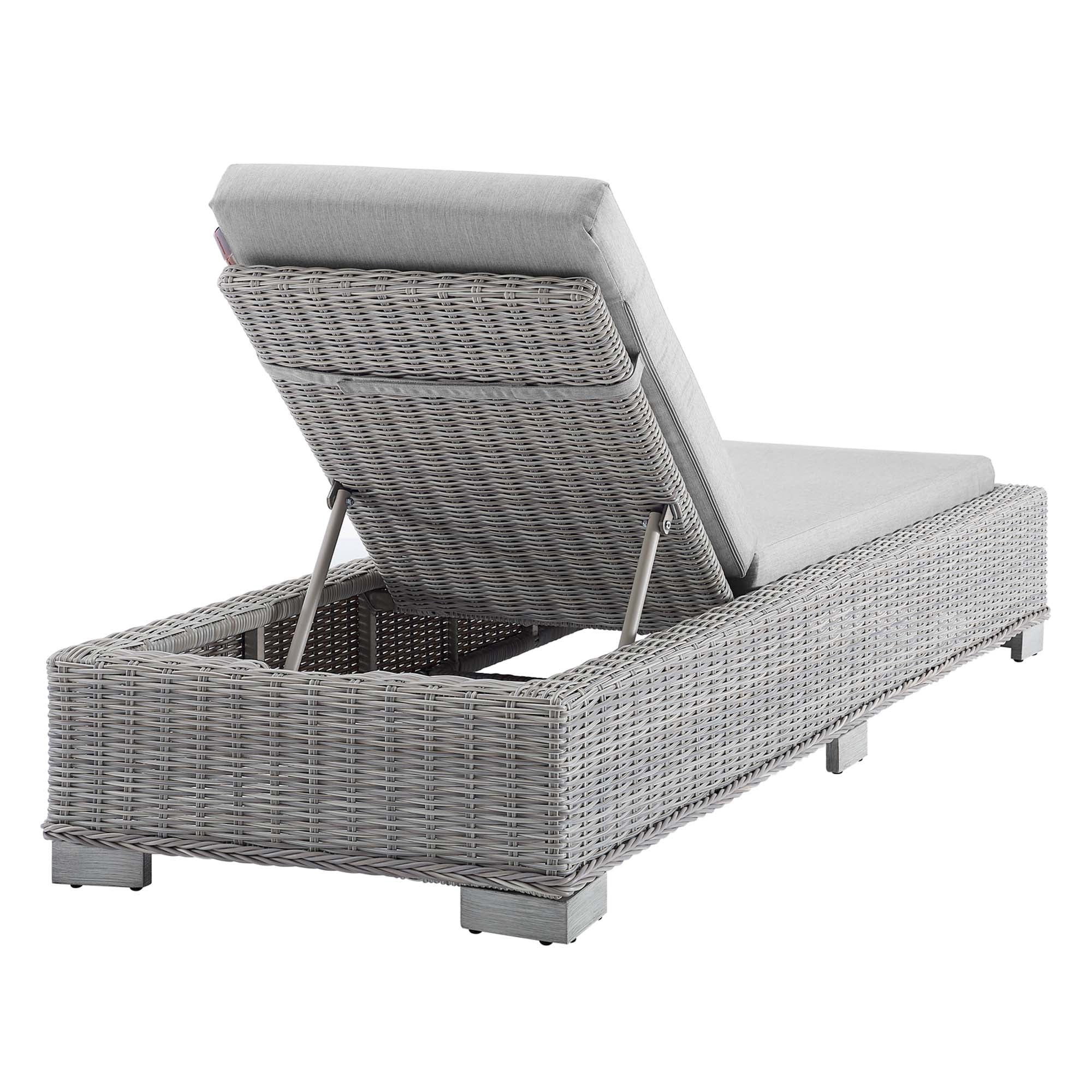Conway Sunbrella® Outdoor Patio Wicker Rattan Chaise Lounge - Image 27