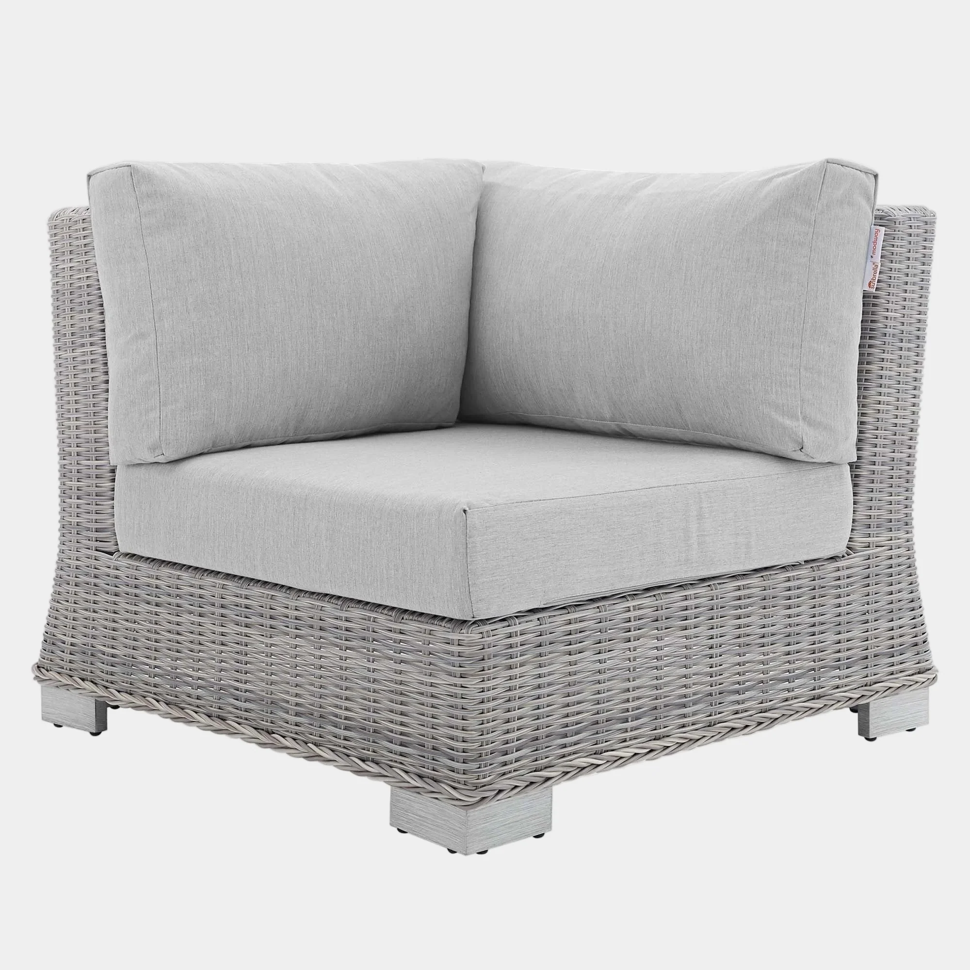 Conway Sunbrella® Outdoor Patio Wicker Rattan Corner Chair