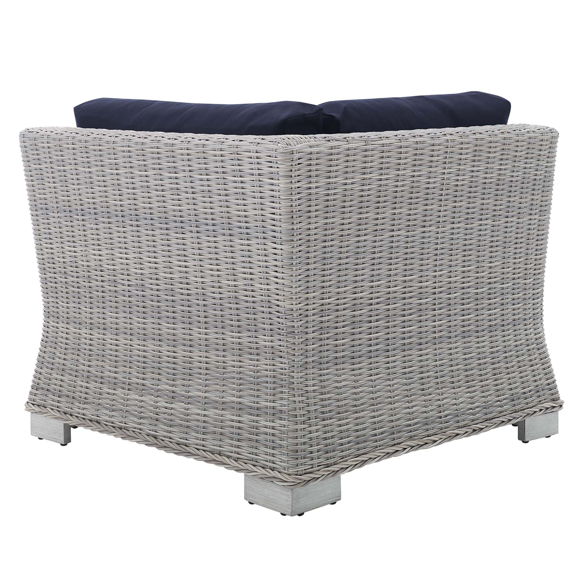 Conway Sunbrella® Outdoor Patio Wicker Rattan Corner Chair - Image 16