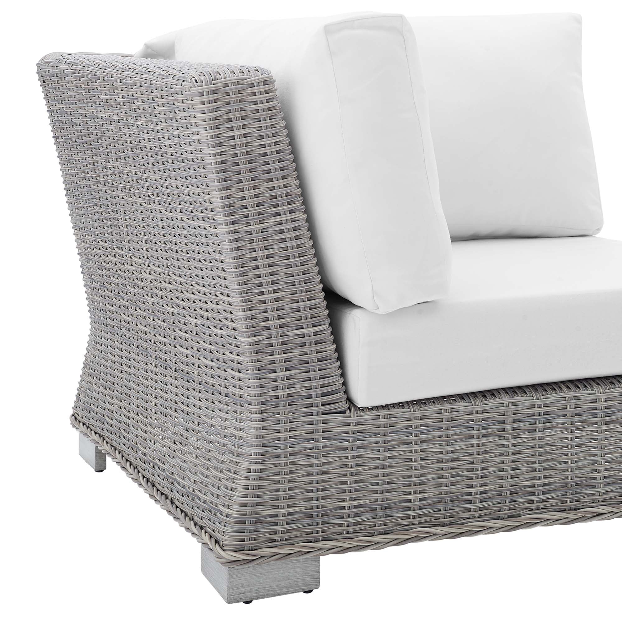 Conway Sunbrella® Outdoor Patio Wicker Rattan Corner Chair - Image 24