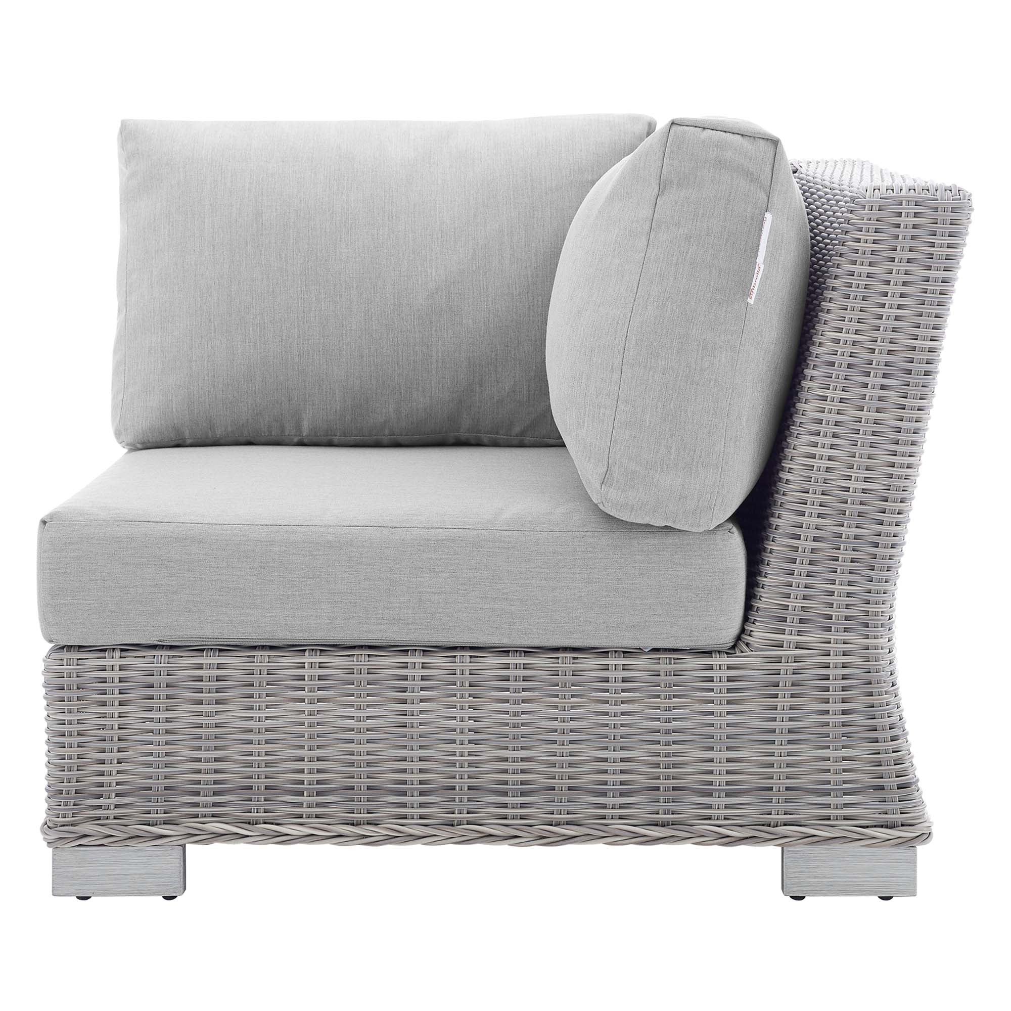 Conway Sunbrella® Outdoor Patio Wicker Rattan Corner Chair - Image 4