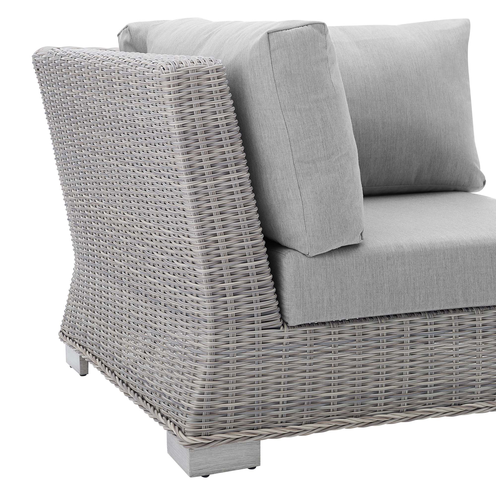Conway Sunbrella® Outdoor Patio Wicker Rattan Corner Chair - Image 6