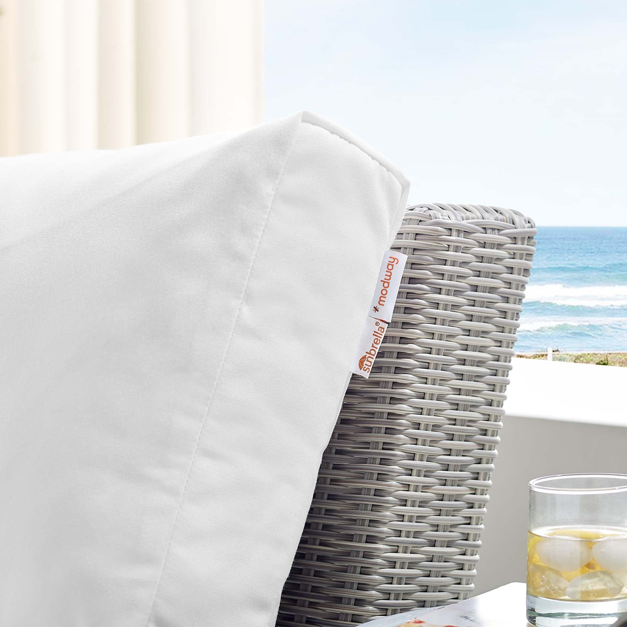 Conway Sunbrella® Outdoor Patio Wicker Rattan Left-Arm Chair - Image 12