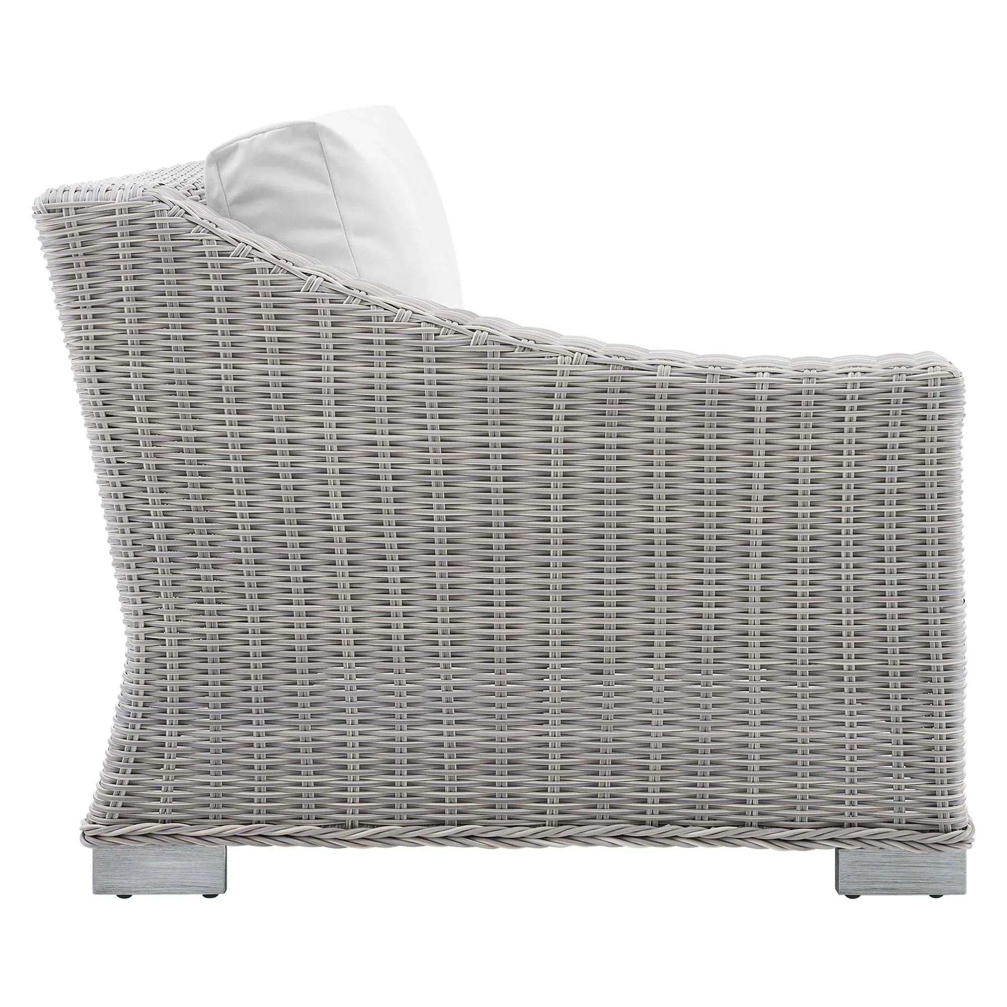 Conway Sunbrella® Outdoor Patio Wicker Rattan Left-Arm Chair - Image 13