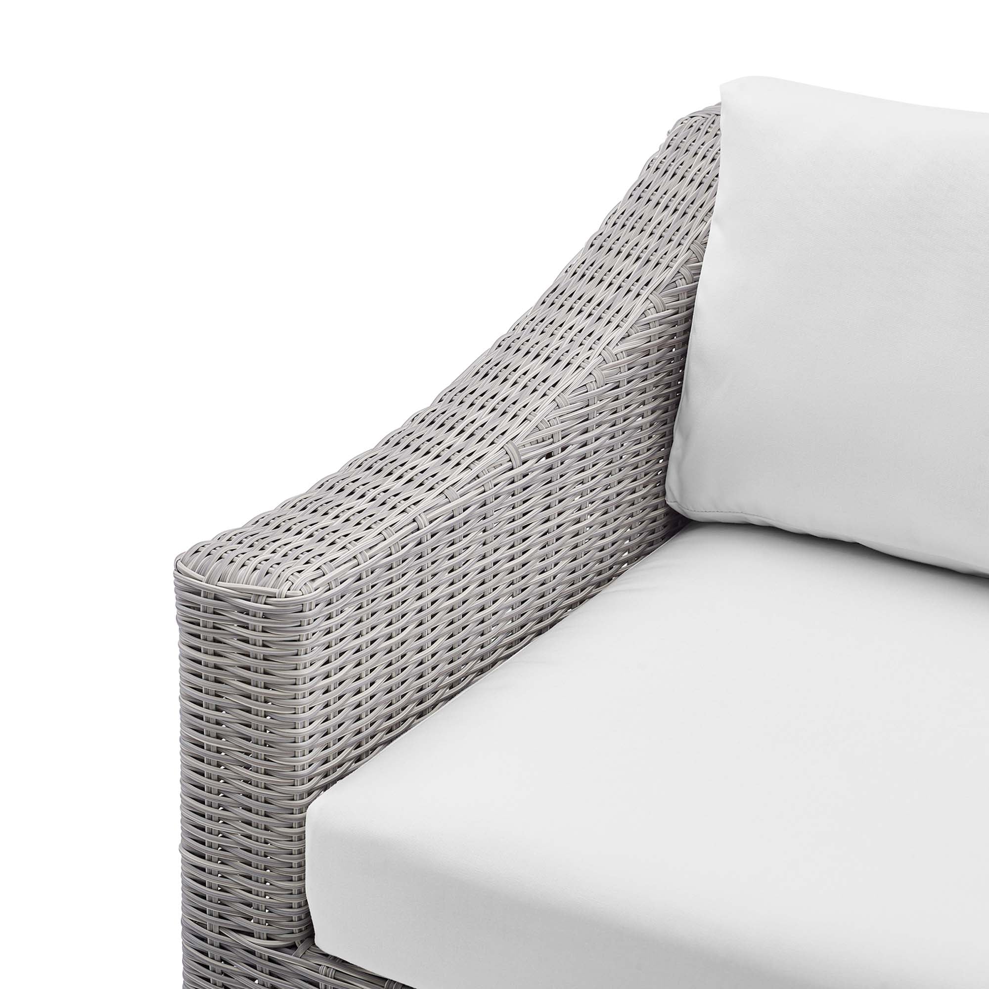 Conway Sunbrella® Outdoor Patio Wicker Rattan Left-Arm Chair - Image 16