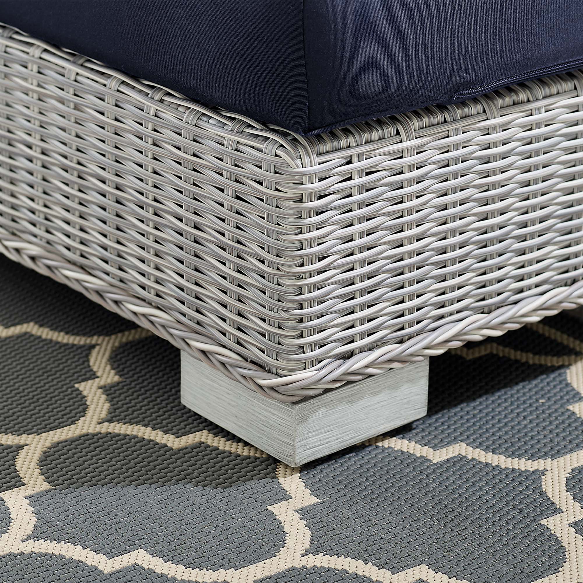 Conway Sunbrella® Outdoor Patio Wicker Rattan Left-Arm Chair - Image 4