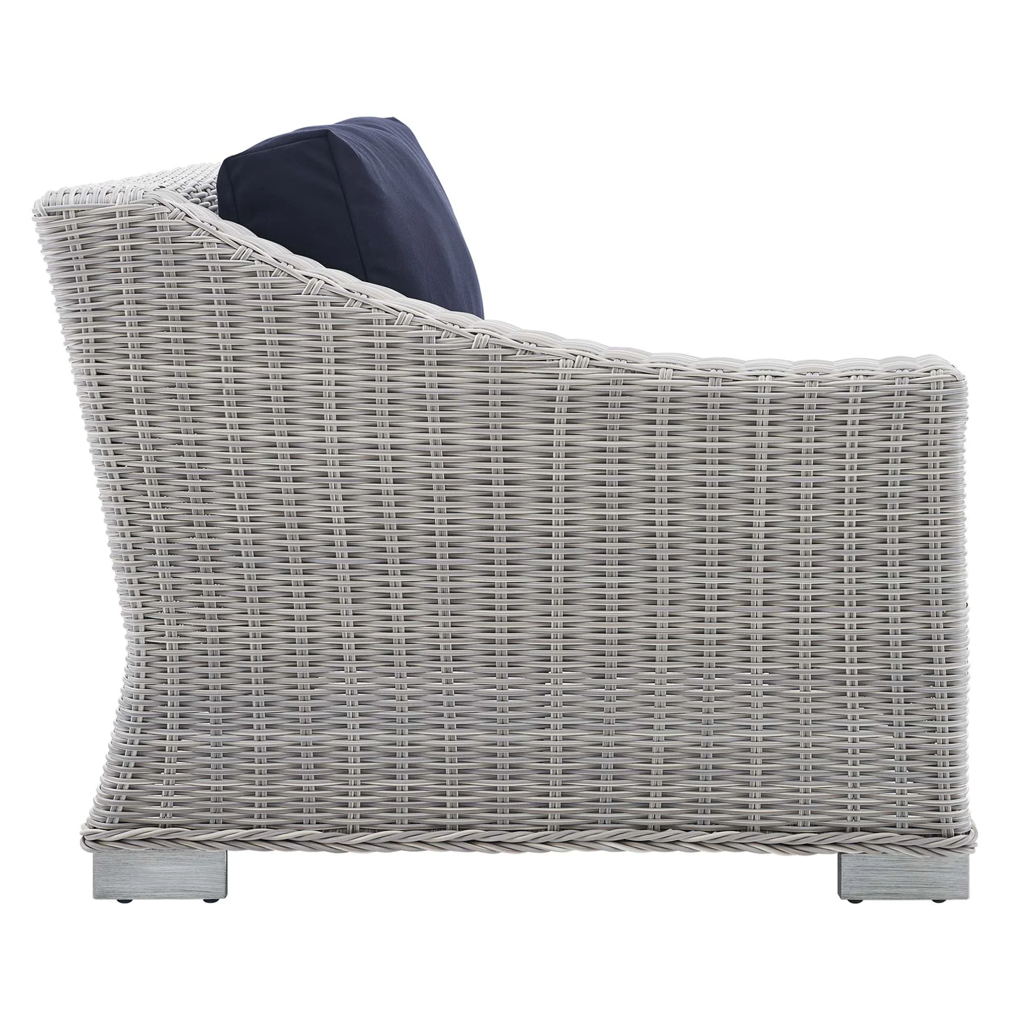 Conway Sunbrella® Outdoor Patio Wicker Rattan Left-Arm Chair - Image 6