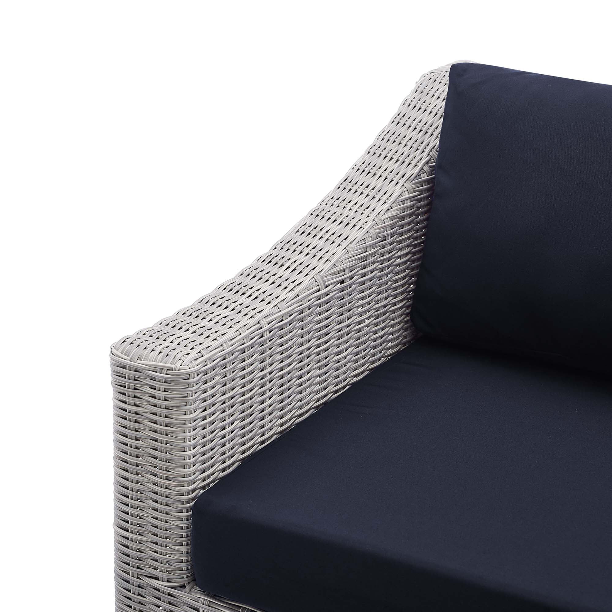 Conway Sunbrella® Outdoor Patio Wicker Rattan Left-Arm Chair - Image 8