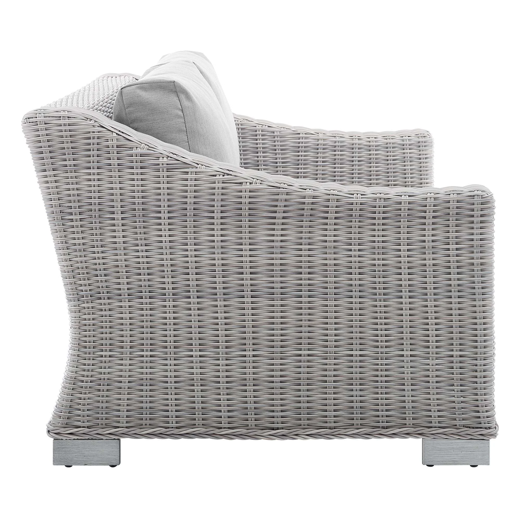 Conway Sunbrella® Outdoor Patio Wicker Rattan Loveseat - Image 13