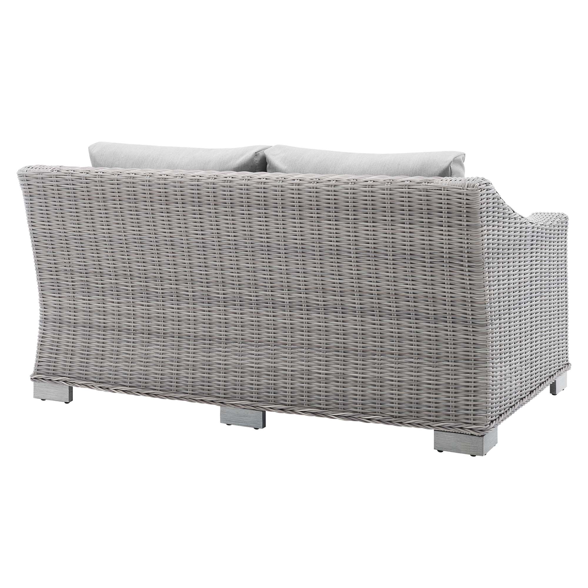 Conway Sunbrella® Outdoor Patio Wicker Rattan Loveseat - Image 14