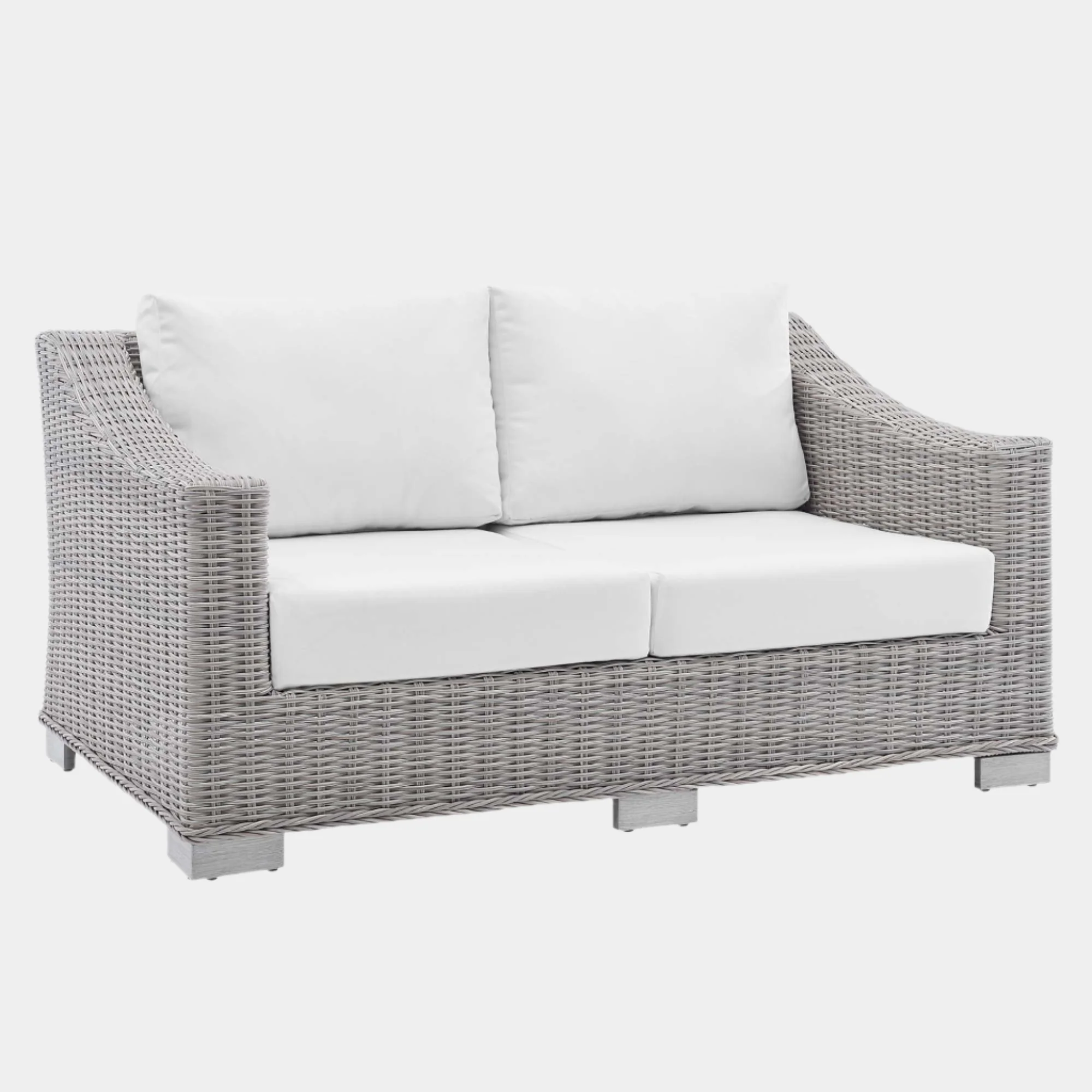 Conway Sunbrella® Outdoor Patio Wicker Rattan Loveseat - Image 19