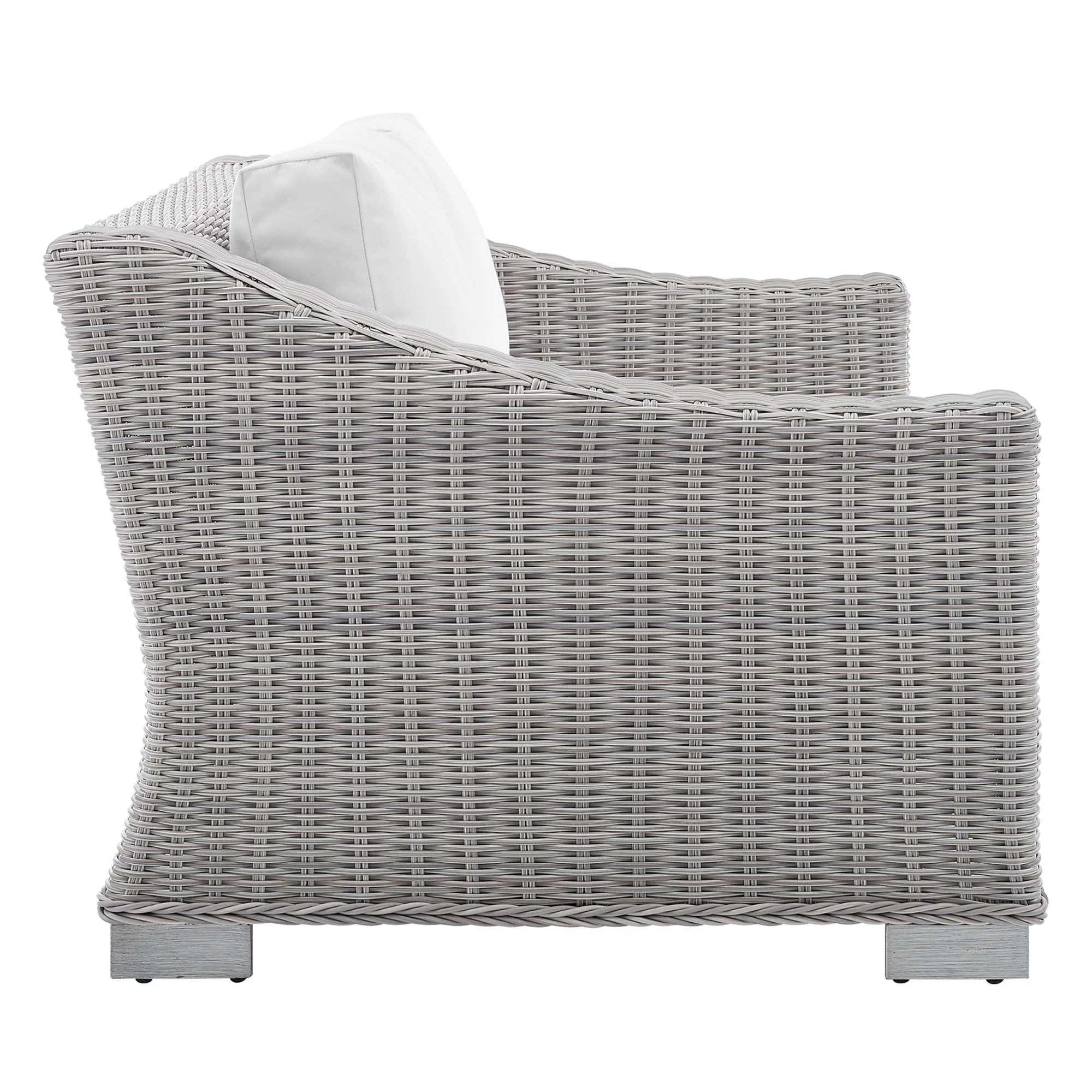 Conway Sunbrella® Outdoor Patio Wicker Rattan Loveseat - Image 21