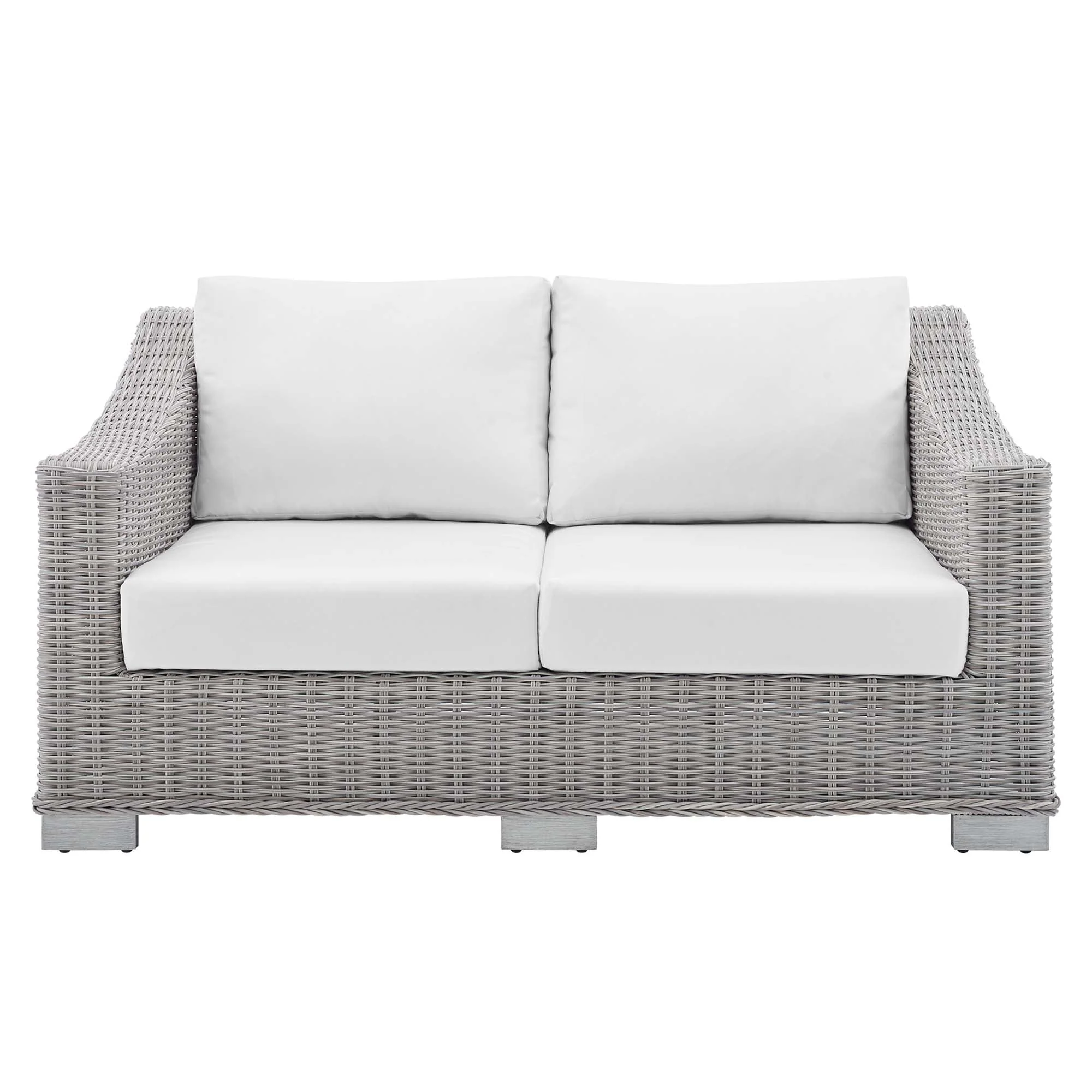 Conway Sunbrella® Outdoor Patio Wicker Rattan Loveseat - Image 23