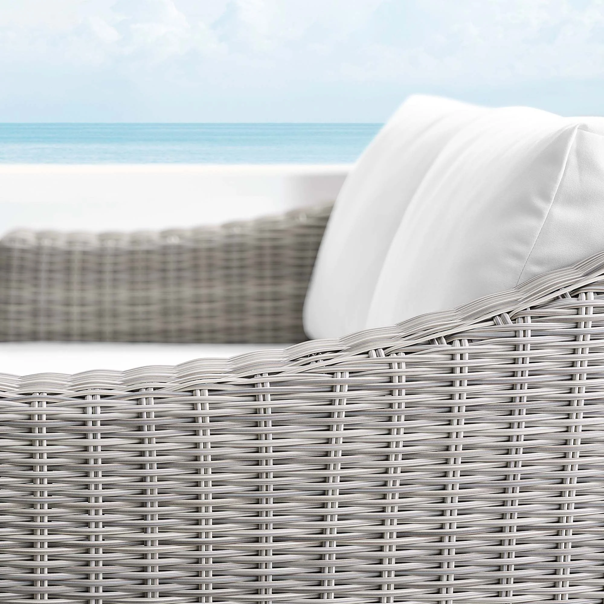 Conway Sunbrella® Outdoor Patio Wicker Rattan Loveseat - Image 25