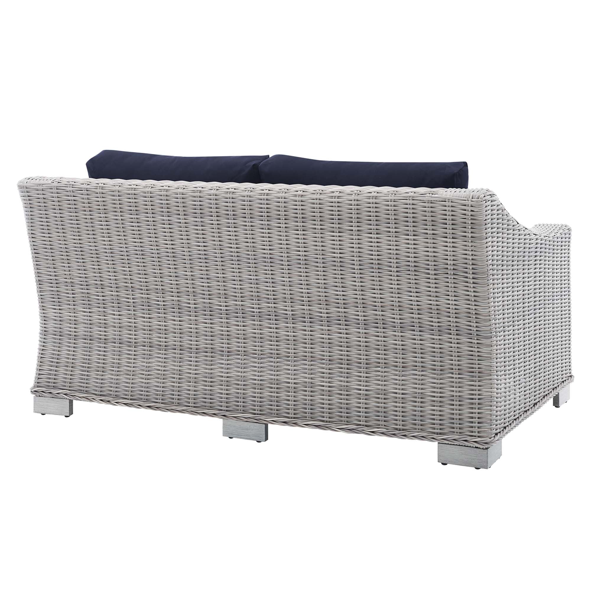 Conway Sunbrella® Outdoor Patio Wicker Rattan Loveseat - Image 5