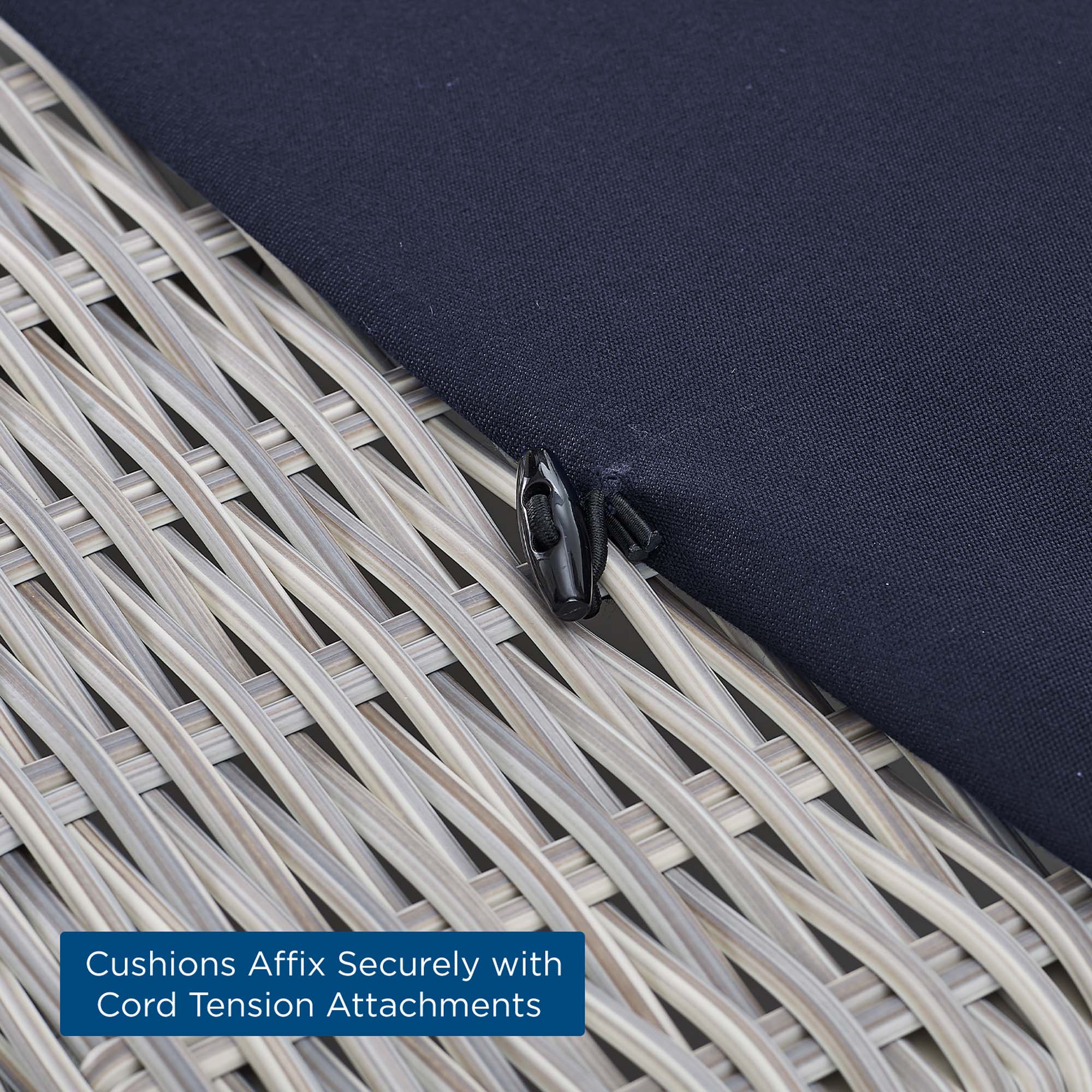 Conway Sunbrella® Outdoor Patio Wicker Rattan Loveseat - Image 8