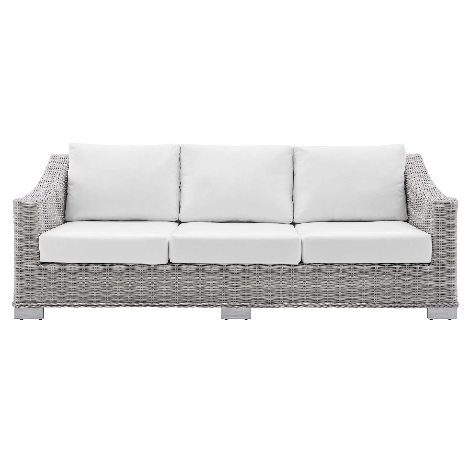 Conway Sunbrella® Outdoor Patio Wicker Rattan Sofa - Image 12