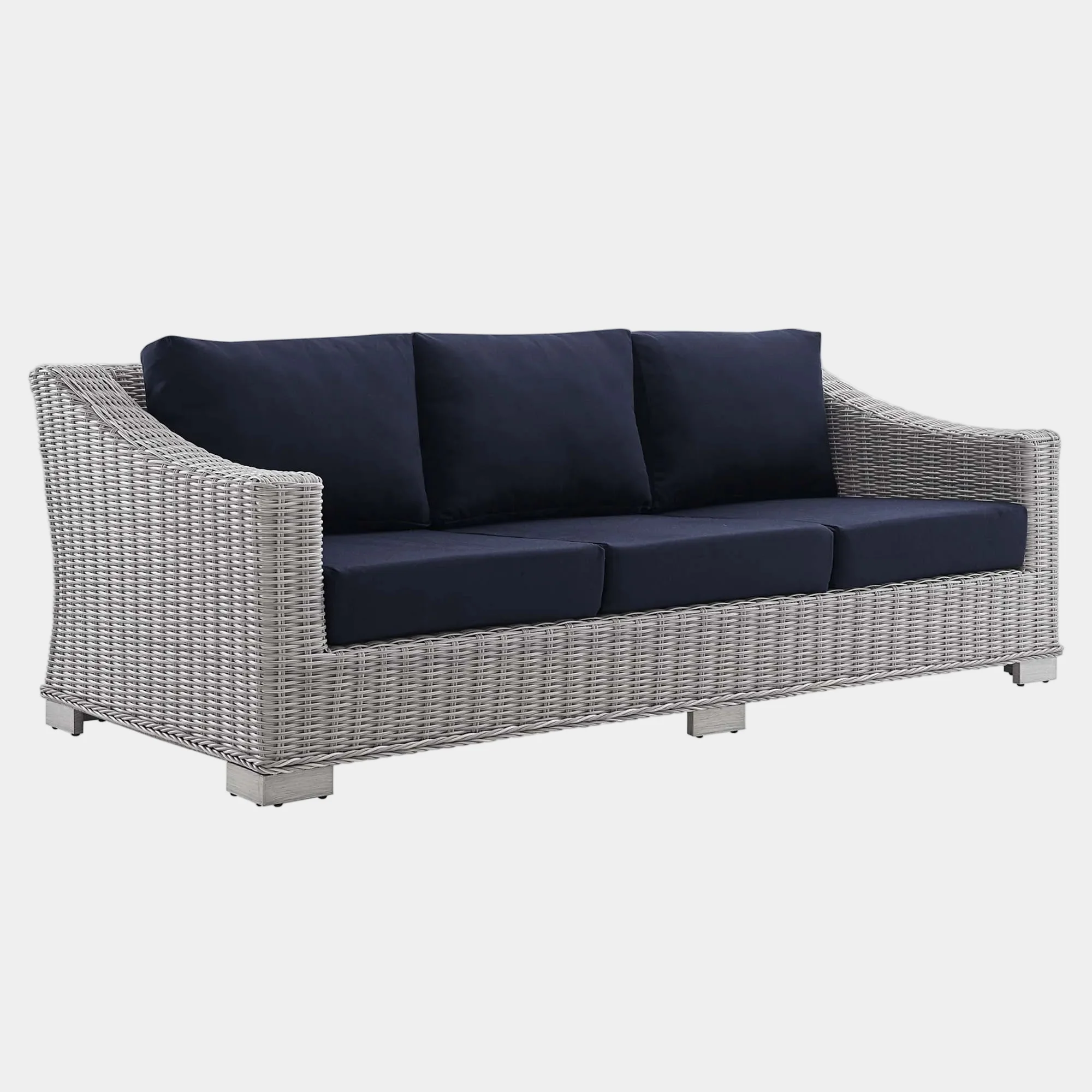 Conway Sunbrella® Outdoor Patio Wicker Rattan Sofa - Image 19