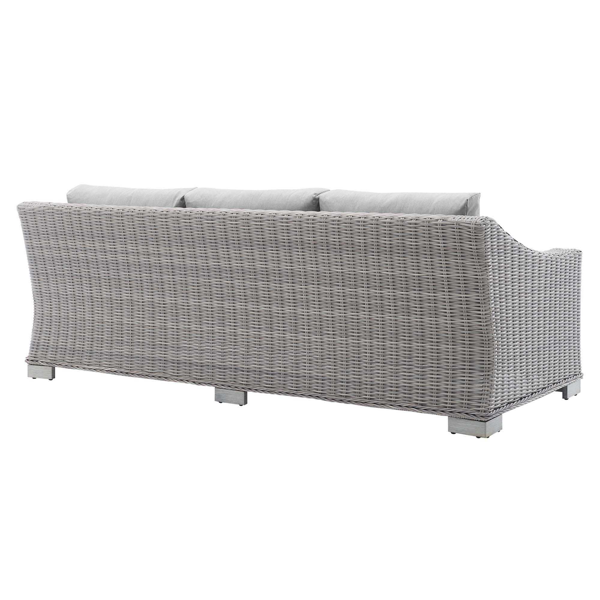 Conway Sunbrella® Outdoor Patio Wicker Rattan Sofa - Image 5