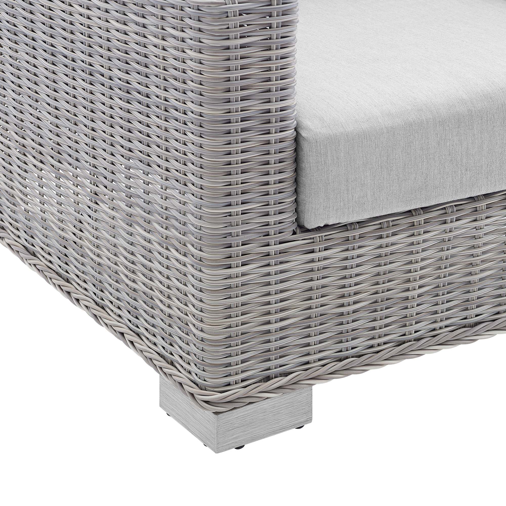 Conway Sunbrella® Outdoor Patio Wicker Rattan Sofa - Image 6