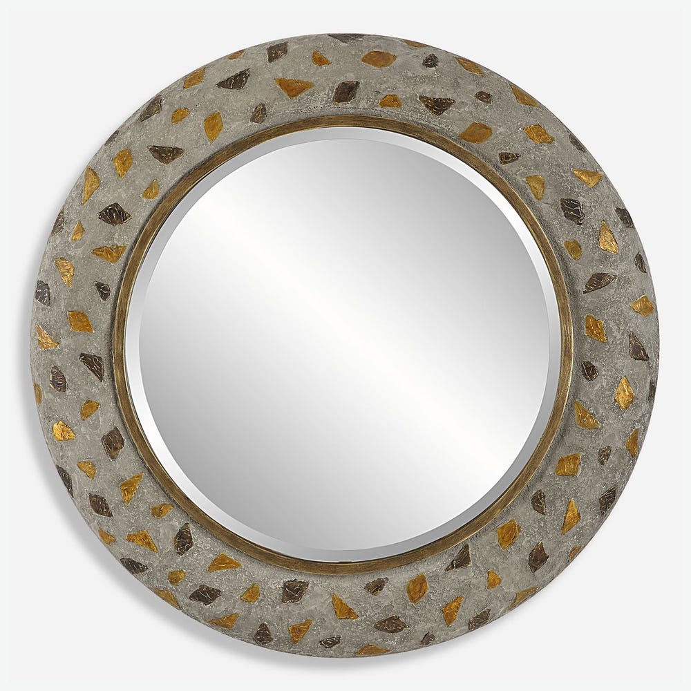Copper Terrazzo Round Mirror - Image 2