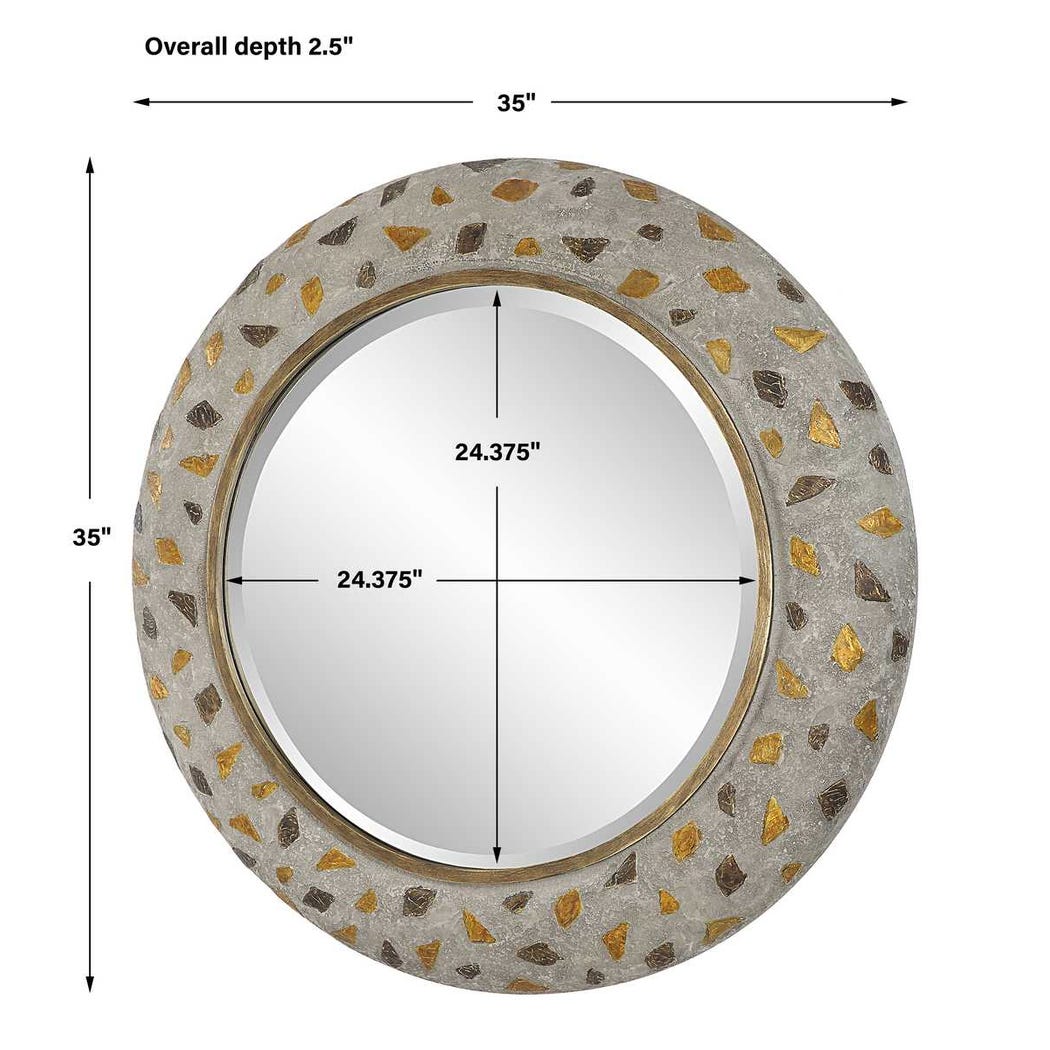 Copper Terrazzo Round Mirror - Image 5