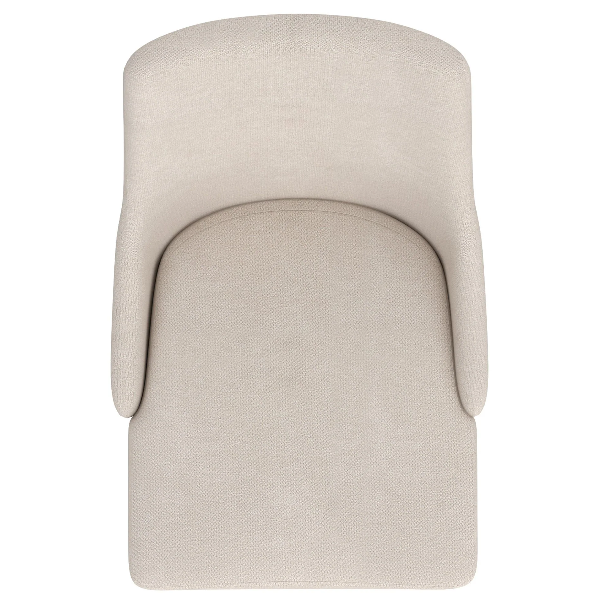 Cora Fabric Dining Chair, set of 2, in Beige and Walnut - Image 5