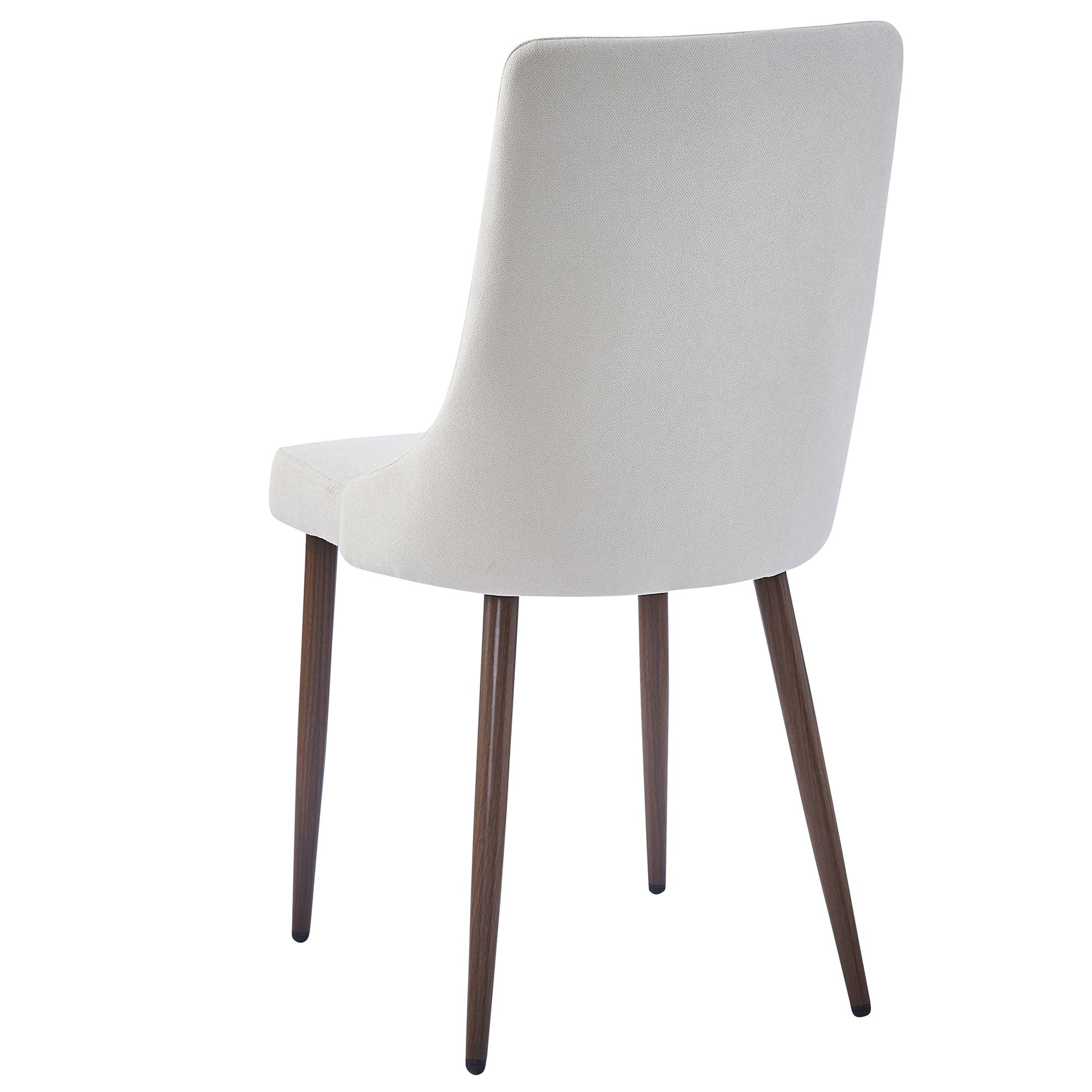 Cora Fabric Dining Chair, set of 2, in Beige and Walnut - Image 7