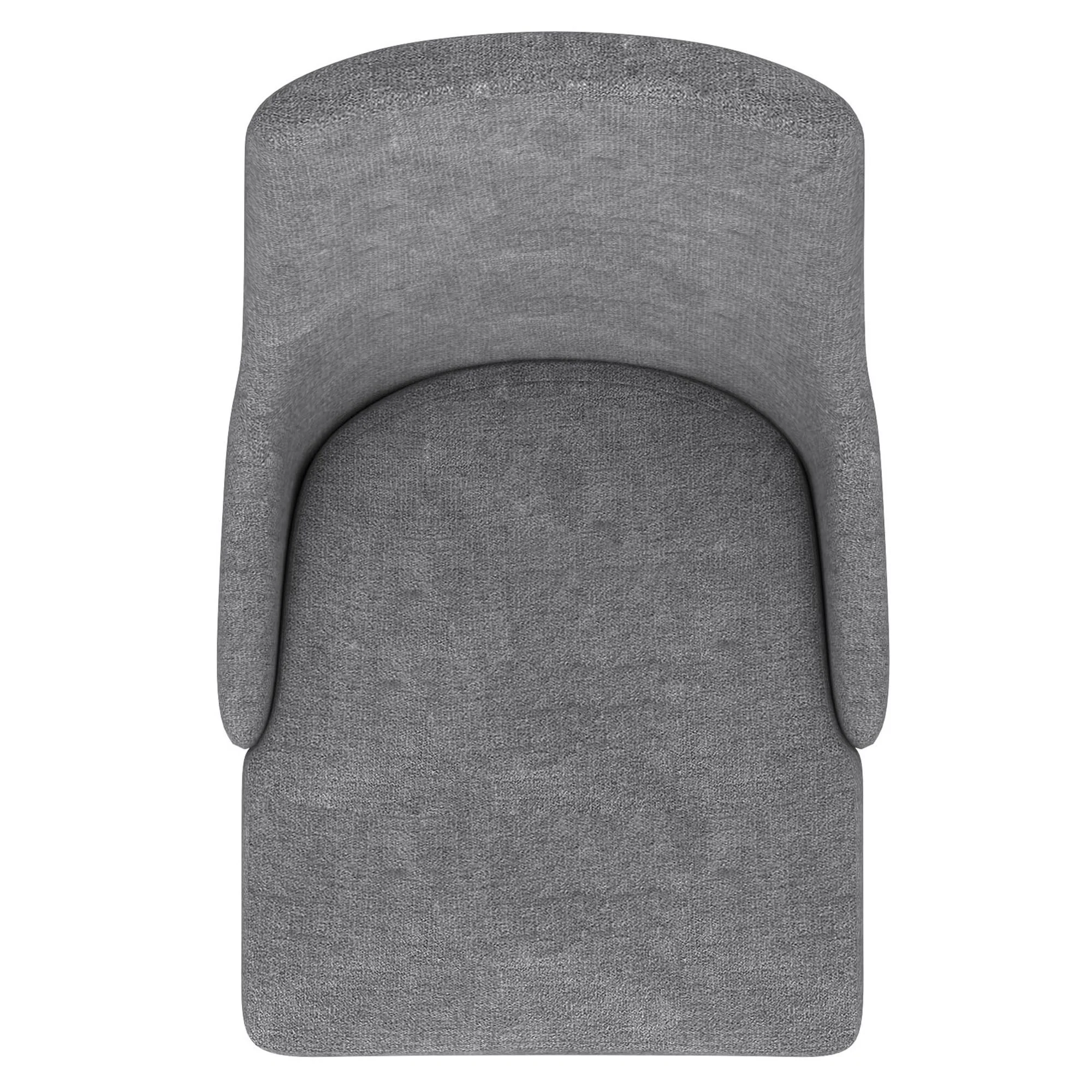 Cora Fabric Dining Chair, set of 2, in Grey and Walnut - Image 6