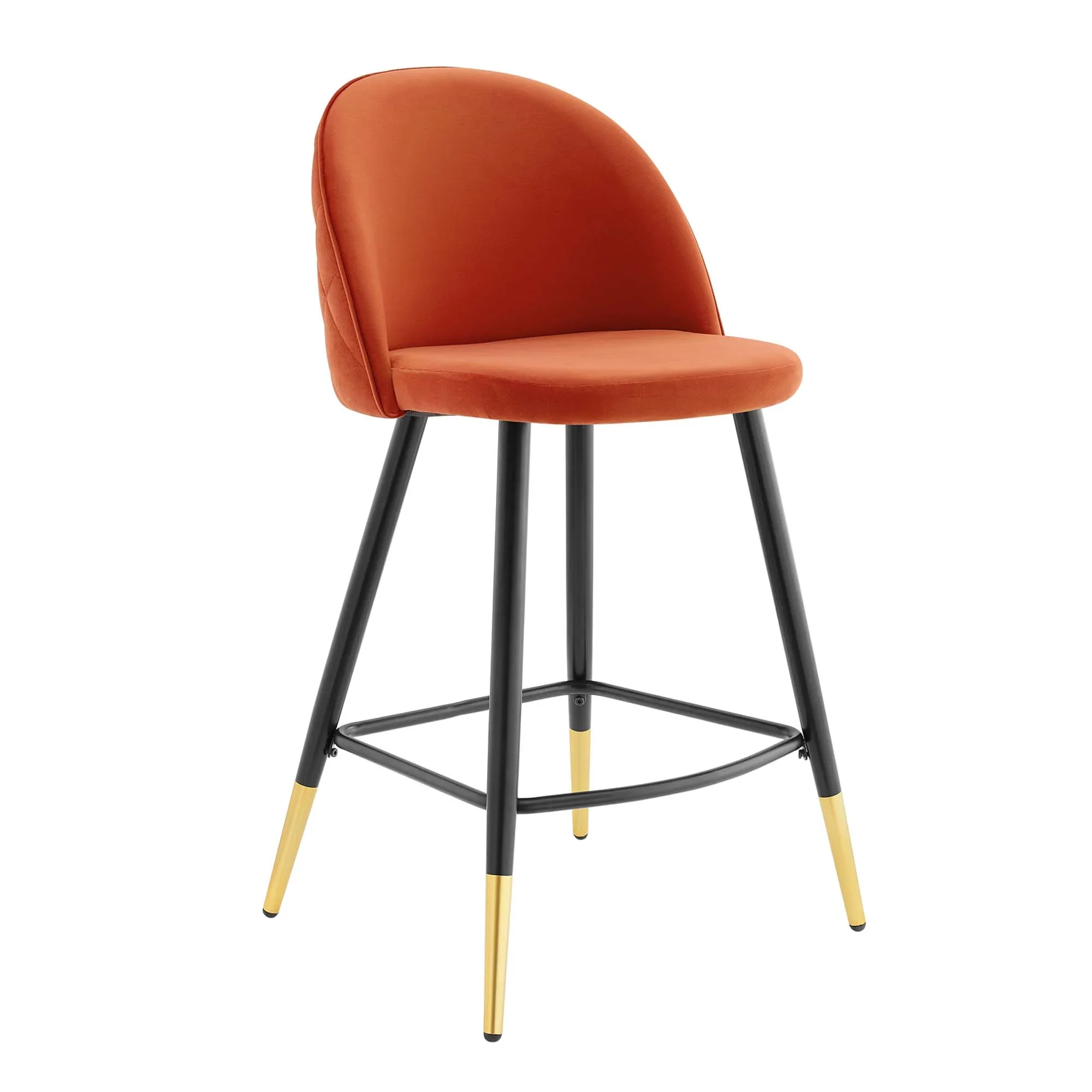 Cordial Performance Velvet Counter Stools Set of 2 - Image 5
