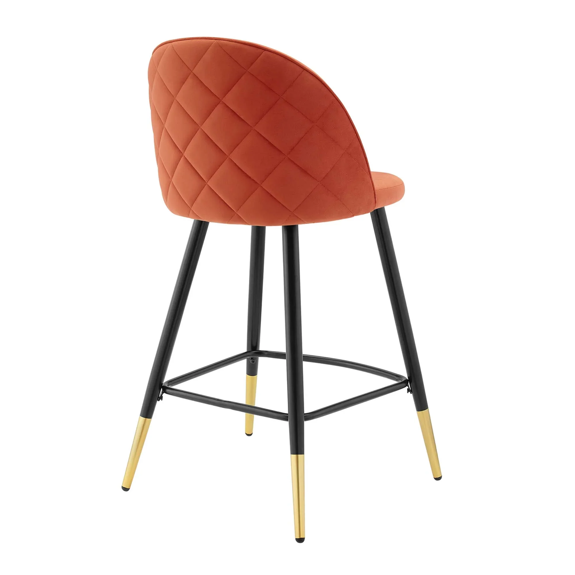Cordial Performance Velvet Counter Stools Set of 2 - Image 7
