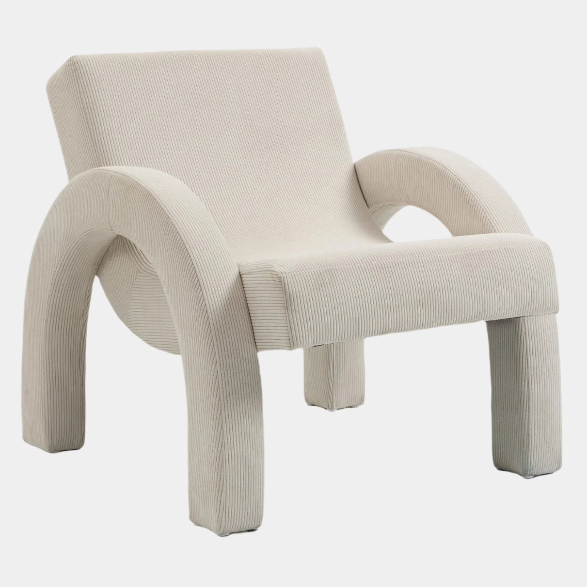 Corduroy Fabric Upholstered Accent Chair - Image 11
