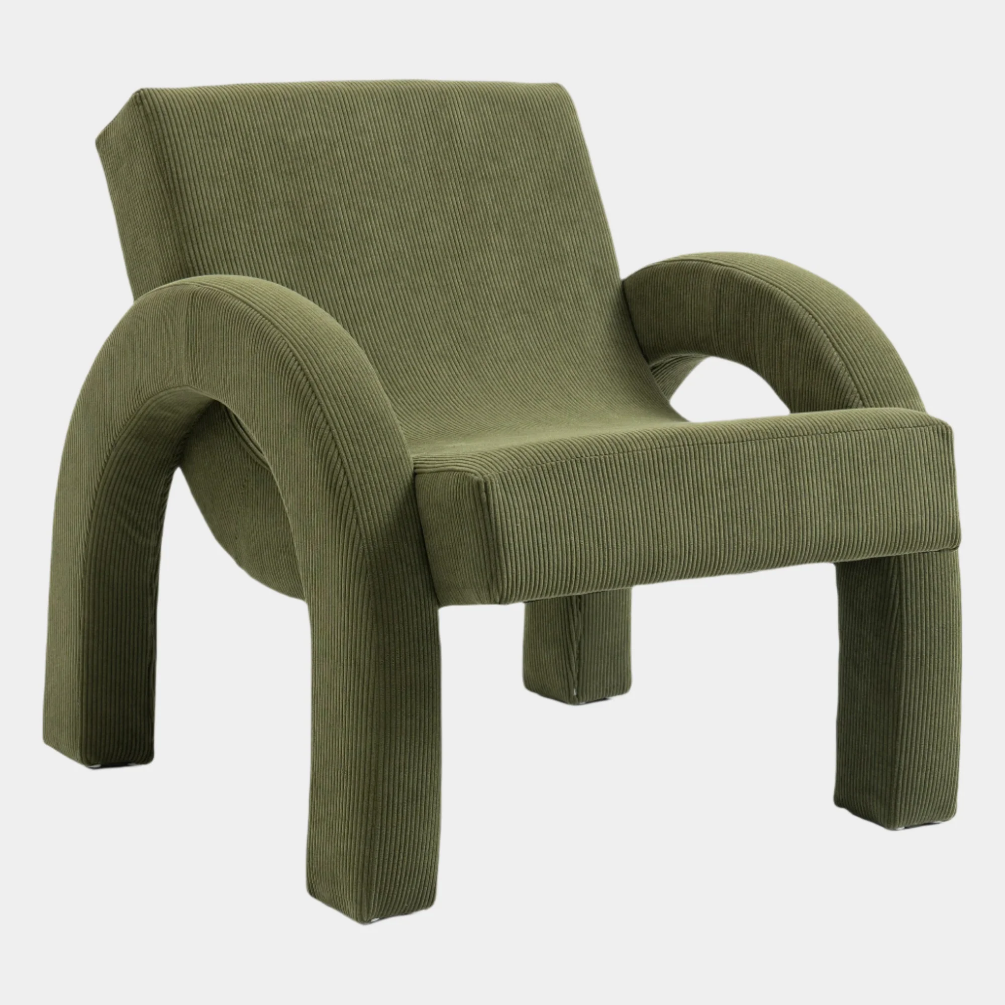 Corduroy Fabric Upholstered Accent Chair - Image 21